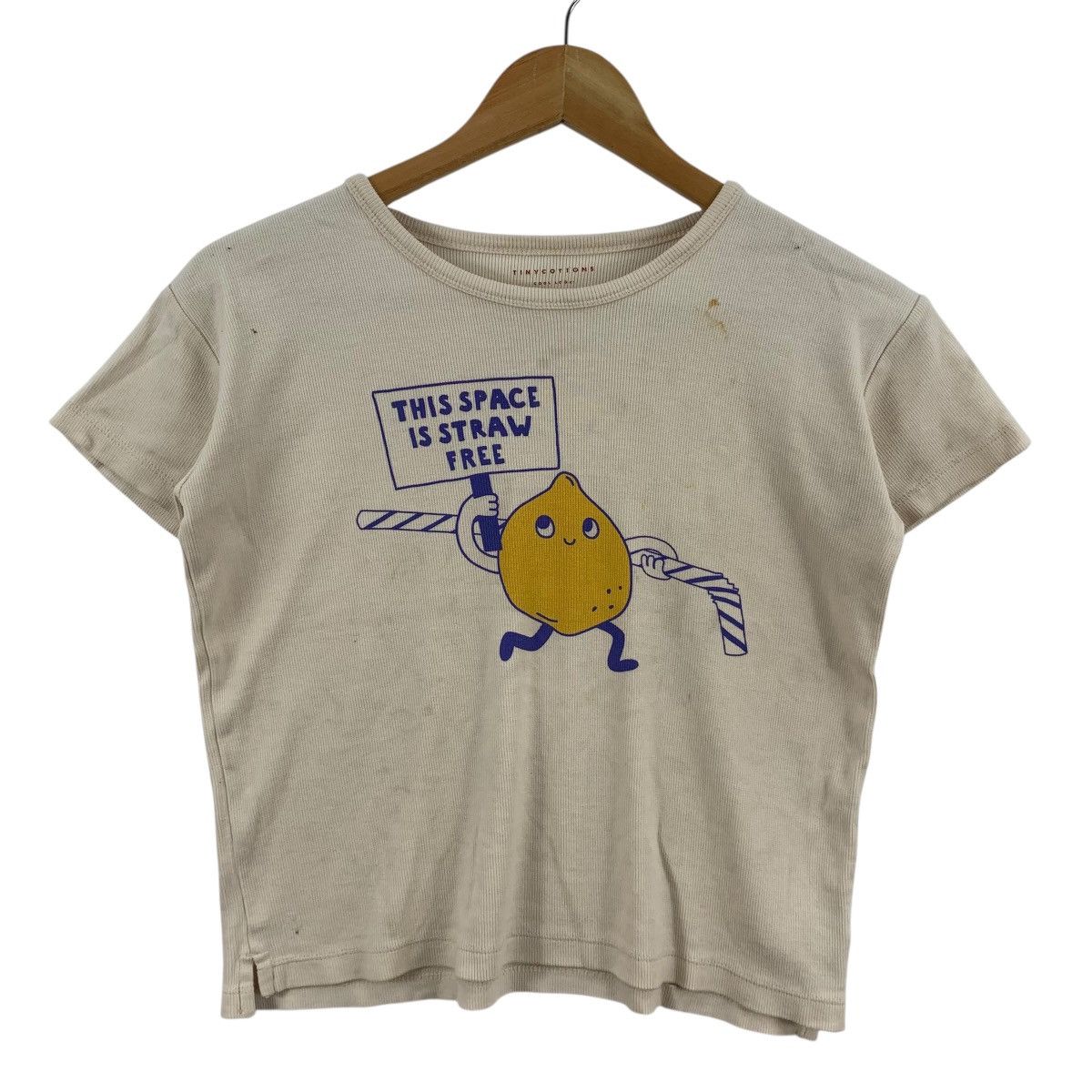 Vintage TINY COTTONS BARCELONA Straw Free Tee Shirt Top Preserve Size S / US 4 / IT 40 - 4 Thumbnail