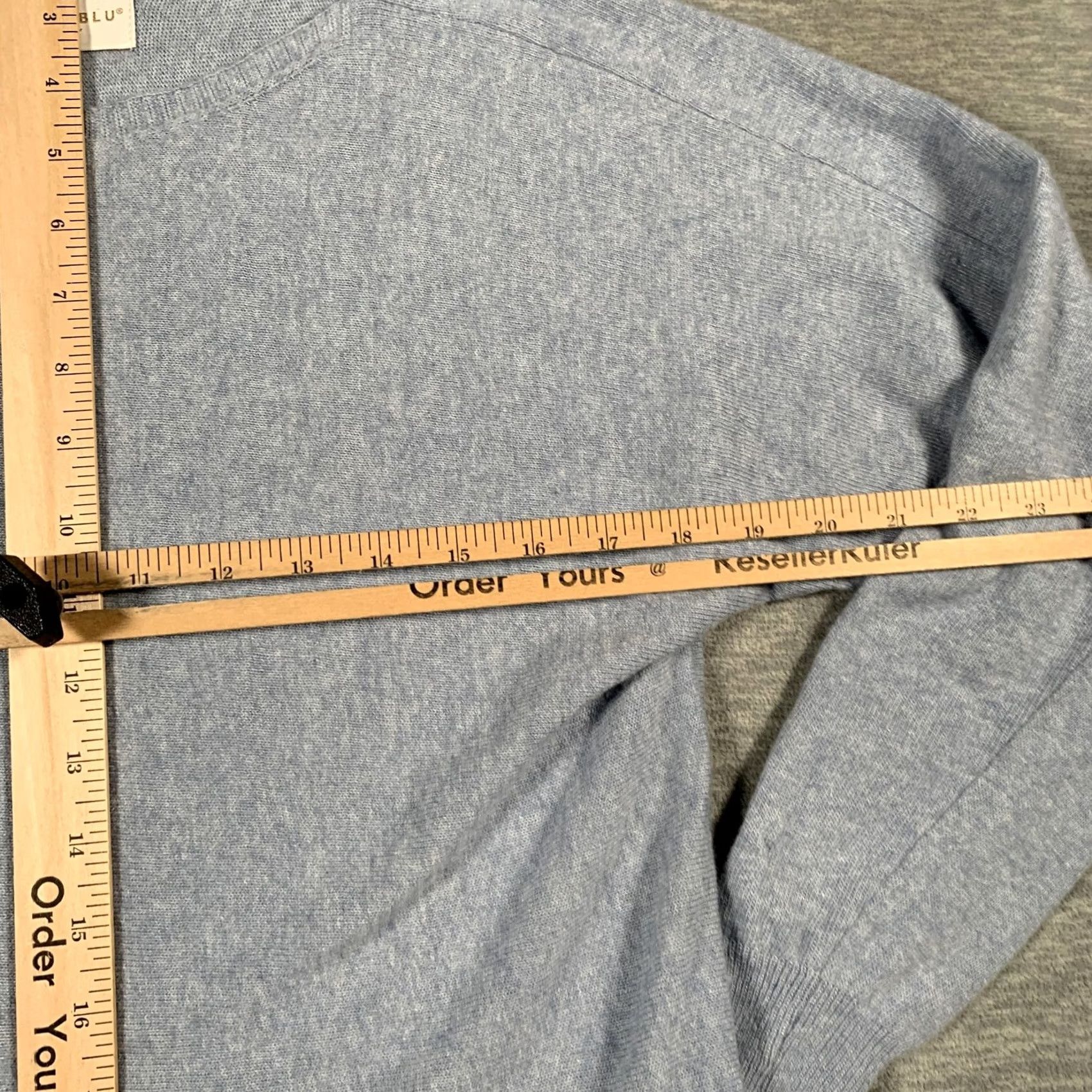 Vintage BIANCO&BLU Sweater Crewneck Womens Large Blue Wool Cashmere Blend Made in Italy Size L / US 10 / IT 46 - 7 Thumbnail