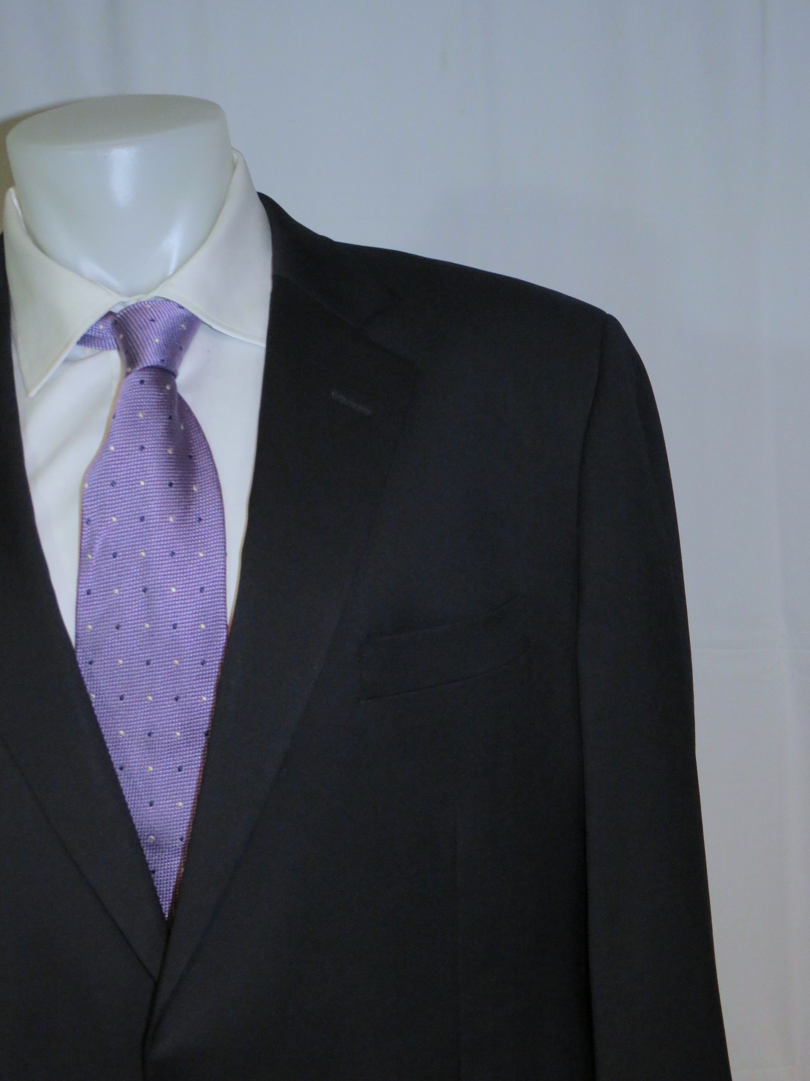 Brooks Brothers 1818 Madison x Southwick Solid Navy Two Button Suit 46XL Size 46L - 4 Thumbnail