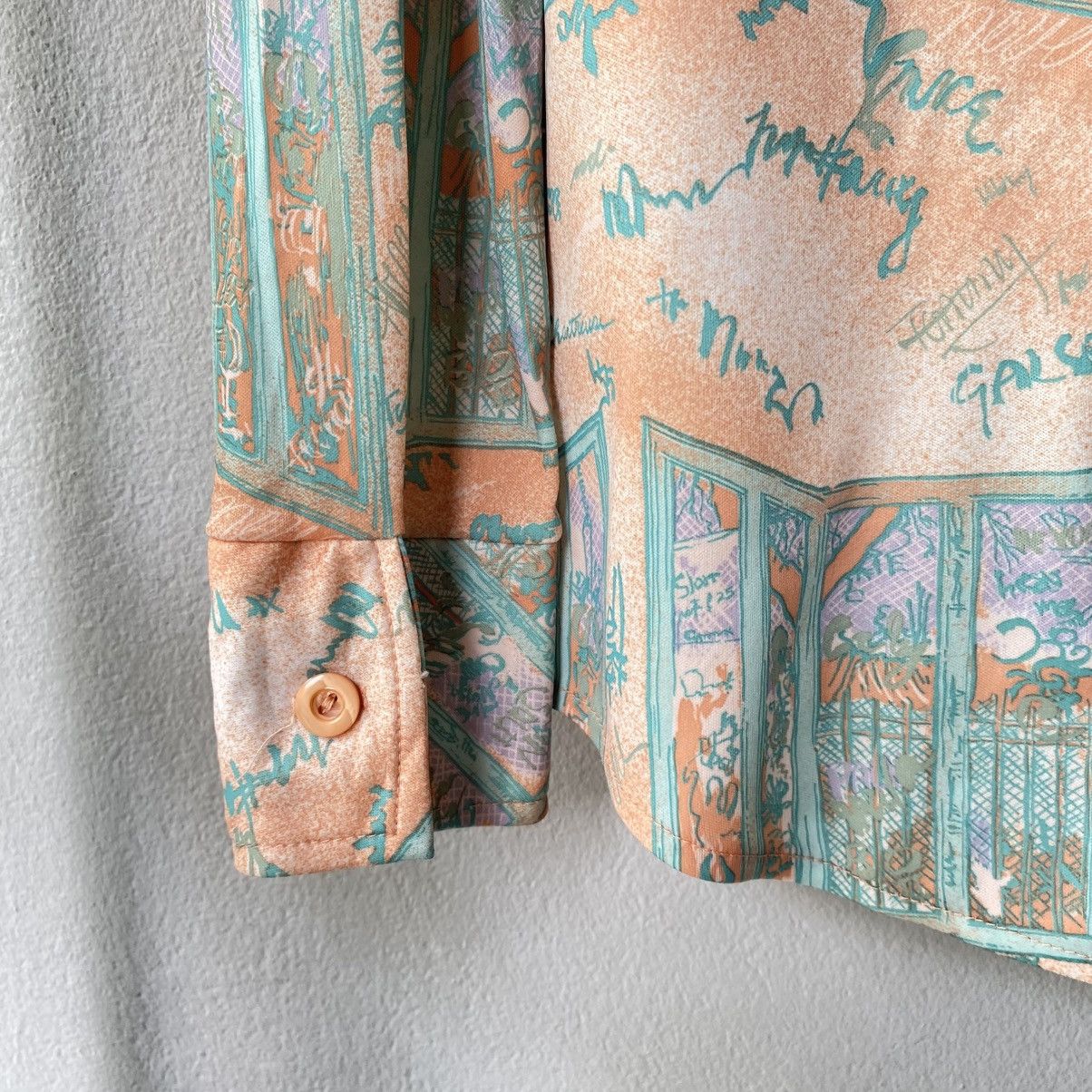 Designer × Japanese Brand Ted Martin Vintage Pastel Art Print Shirt Size M / US 6-8 / IT 42-44 - 5 Thumbnail