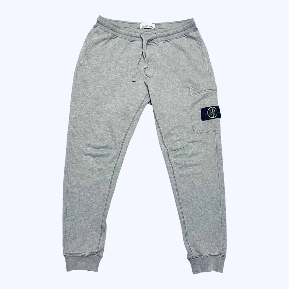 Stone Island Stone Island Sweatpants Grey Trousers Pants Certilogo Size US 31 - 1 Thumbnail