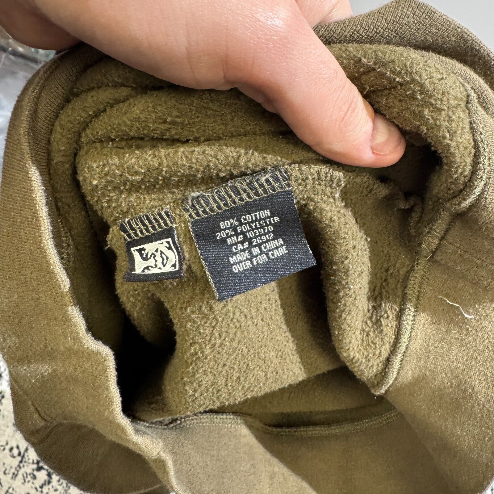 Vintage Vintage Obey Khaki Green Cotton Hoodie XS with Panther Print Size US XS / EU 42 / 0 - 7 Thumbnail