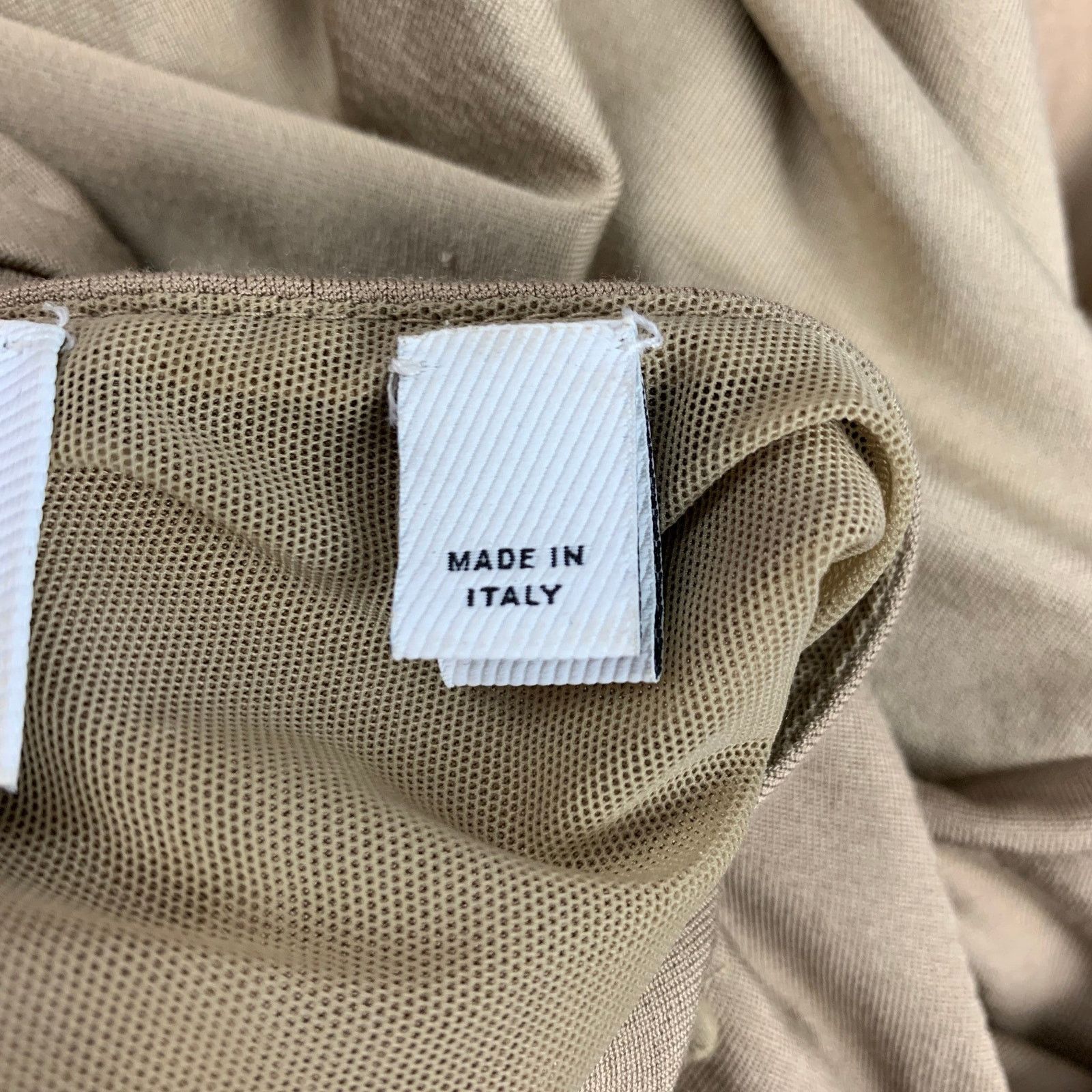 Burberry BURBERRY Size 6 Khaki Stretch Silk Sleeveless Sheath Dress Size M / US 6-8 / IT 42-44 - 5 Thumbnail