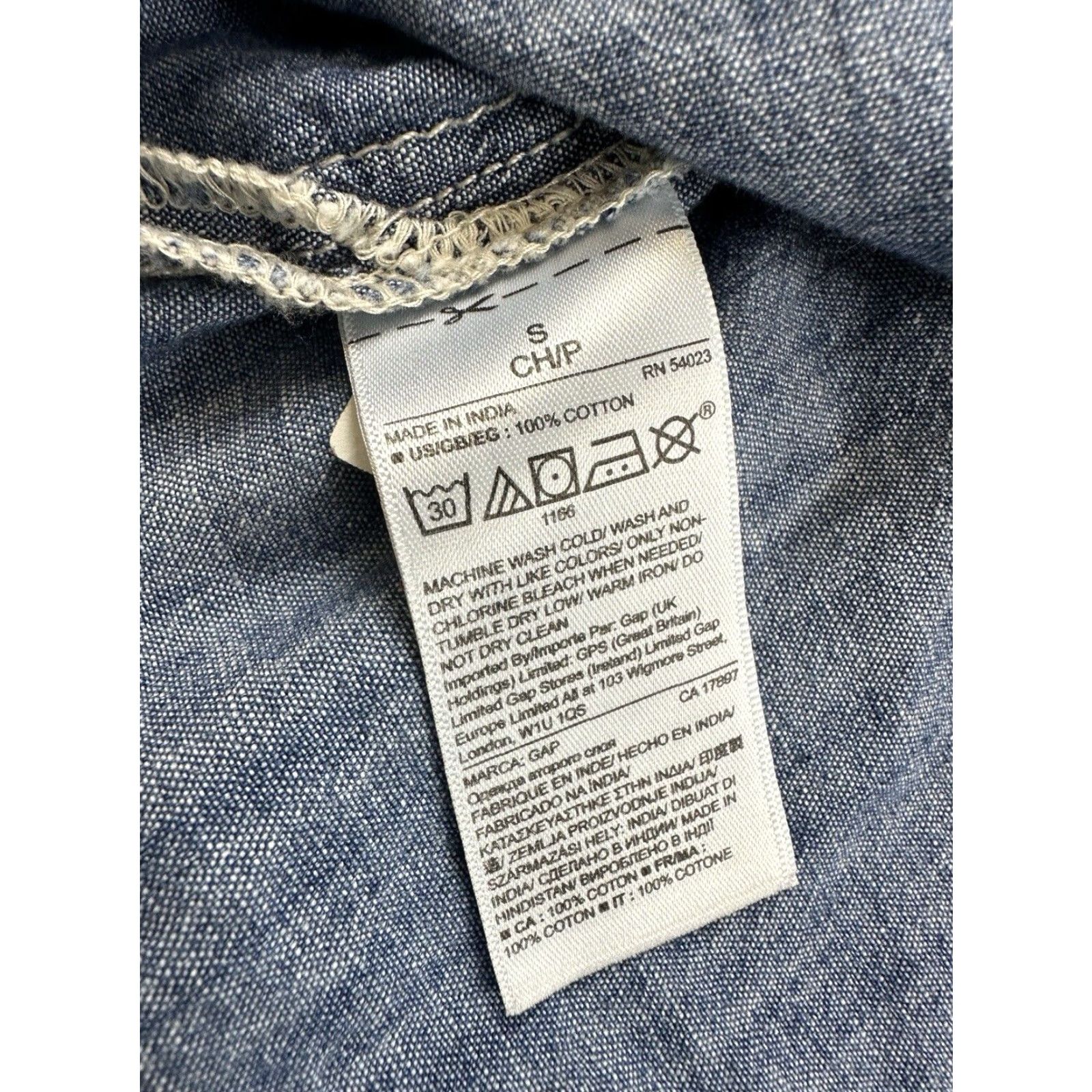 Gap Gap Blue Denim Dress Womens Small Puff Sleeve Lace-Up Shift With Pockets Size S / US 4 / IT 40 - 3 Thumbnail