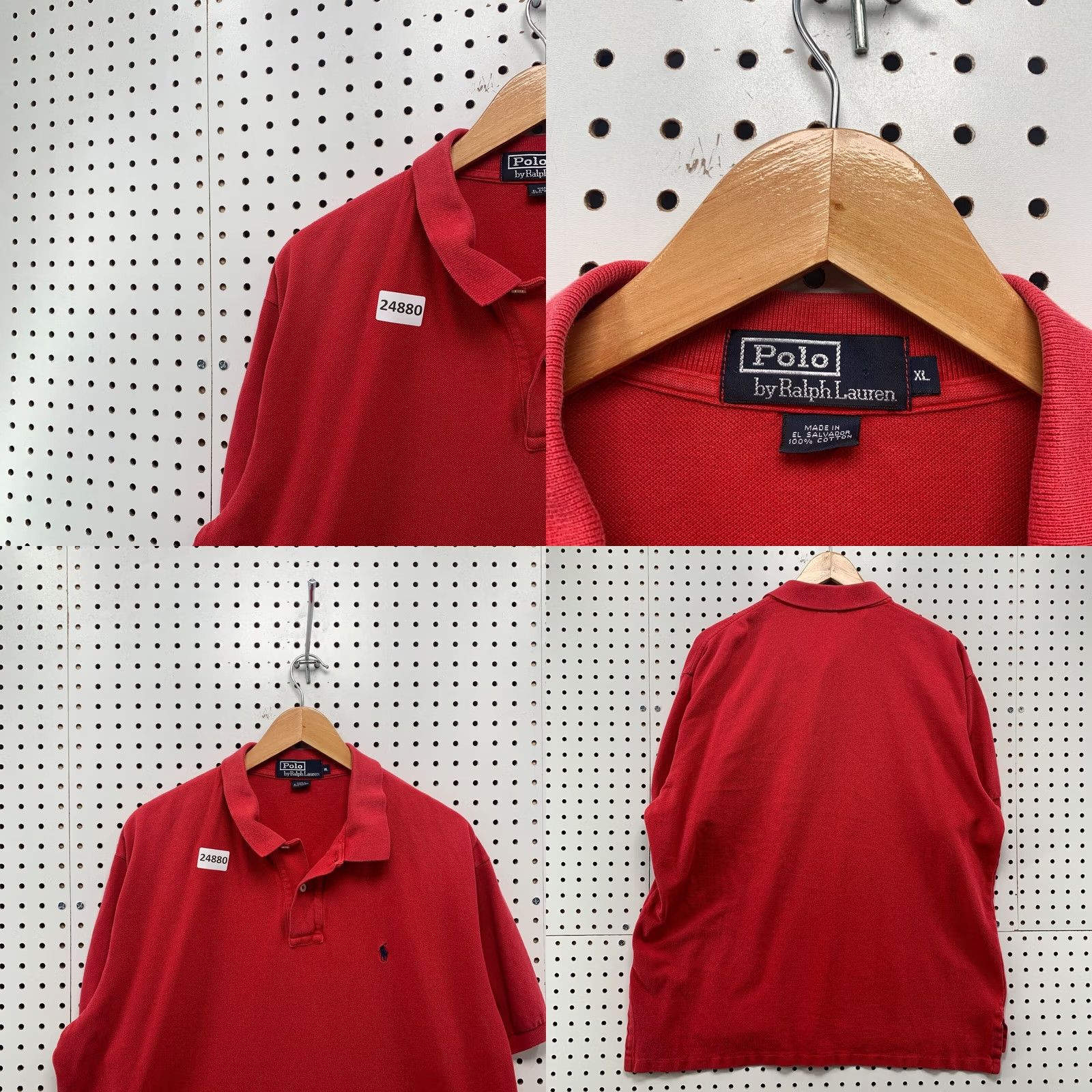 Polo Ralph Lauren VINTAGE Polo Ralph Lauren Collared Shirt Red Black Pony Mens XL Short Sleeve Size US XL / EU 56 / 4 - 8 Thumbnail
