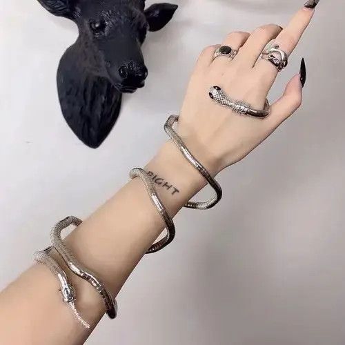 Japanese Brand Michiru x Haya Punk Metal Snake Necklace Chain Unisex Size ONE SIZE - 4 Thumbnail