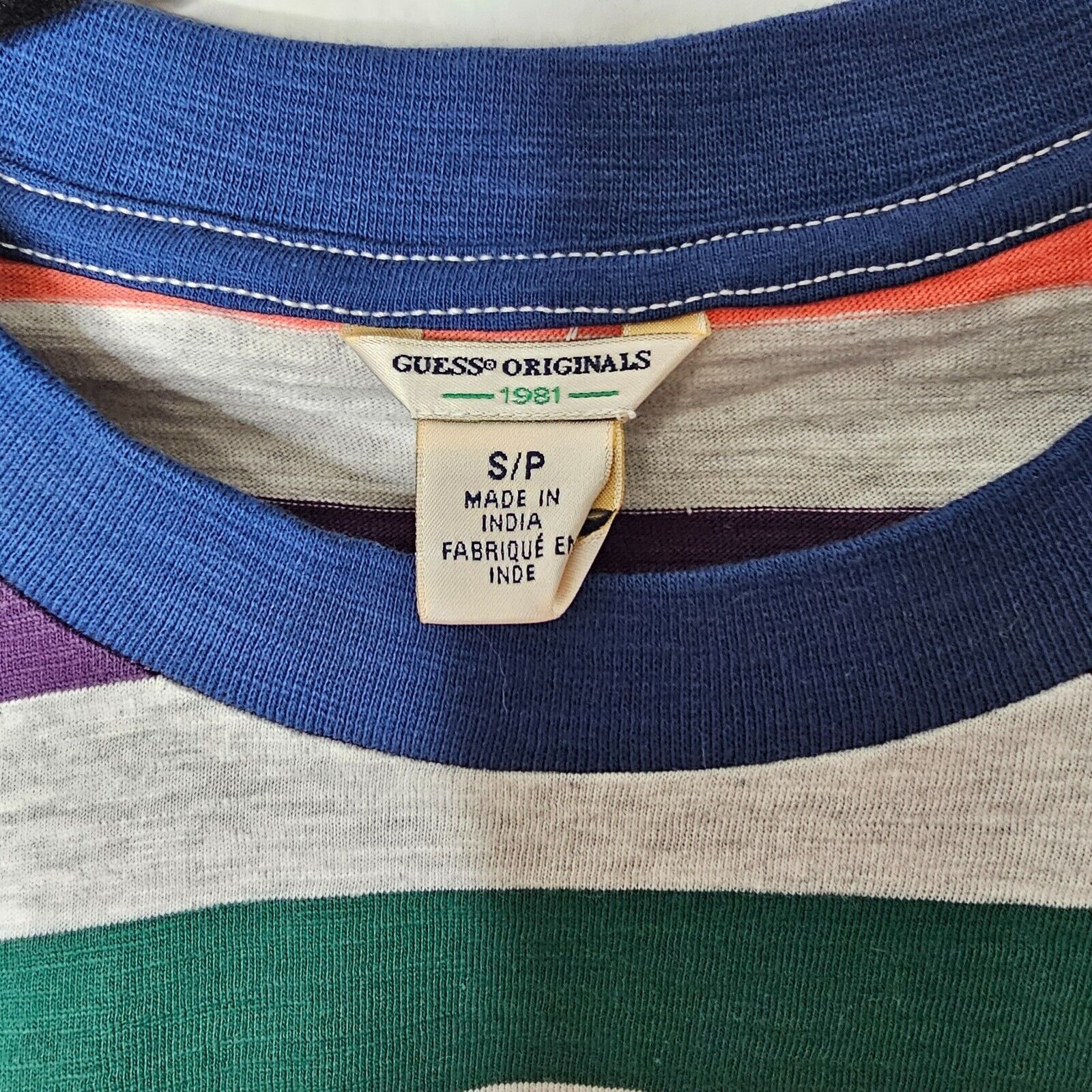 Guess Guess Originals 1981 Gray Multi Stripe Crop Guess Logo SP Size S / US 4 / IT 40 - 4 Thumbnail