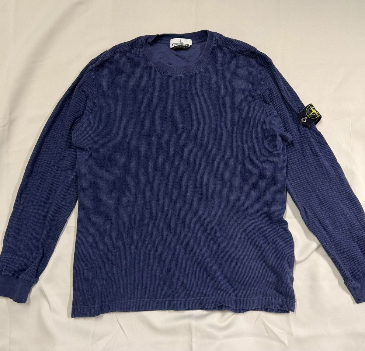 Stone Island Stone Island Waffle Crew Neck Navy Sweatshirt Size US XXL / EU 58 / 5 - 1 Thumbnail