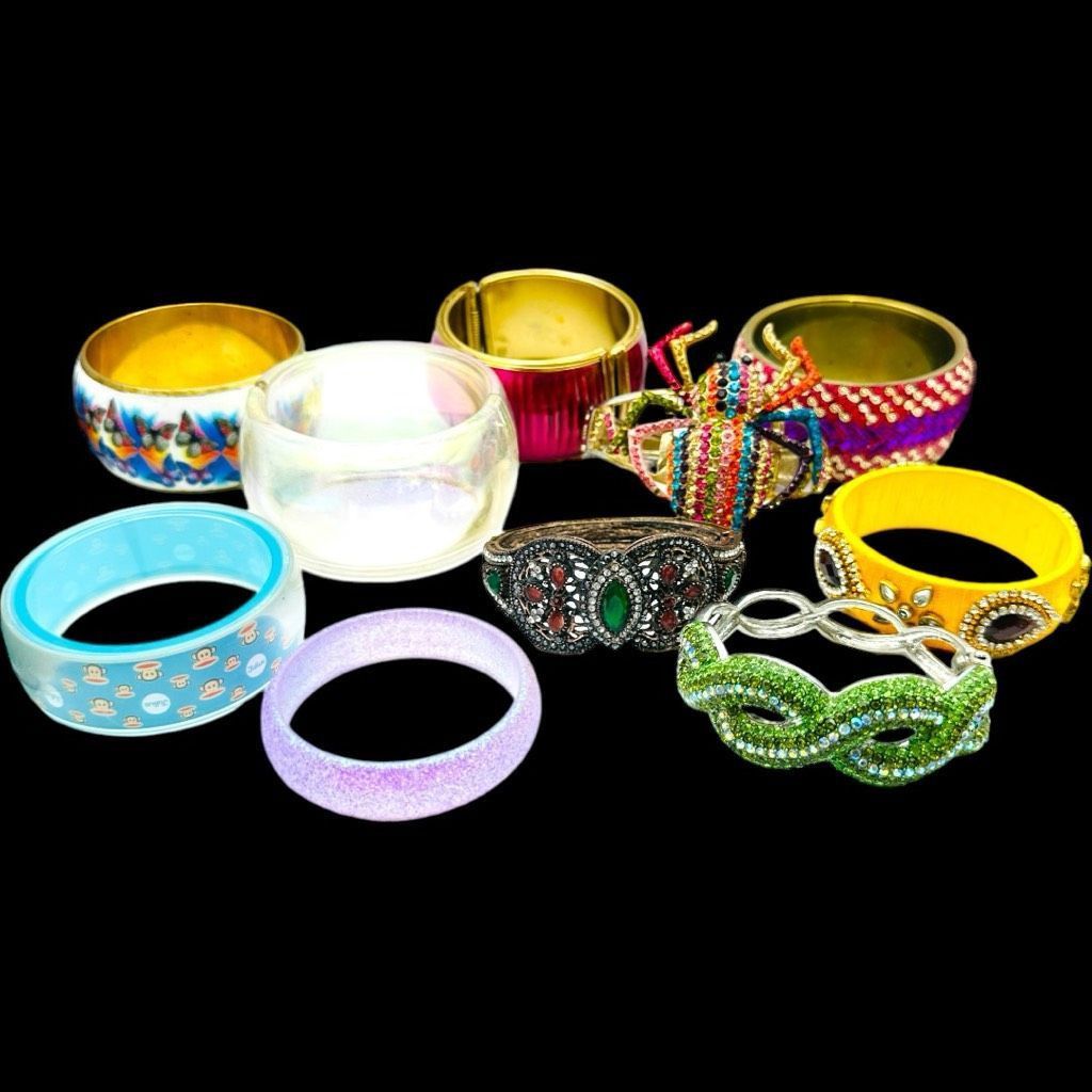 Other COLORFUL BULK LOT BRACELETS Spider Rhinestone Brass Cuff Ban Size ONE SIZE - 1 Thumbnail