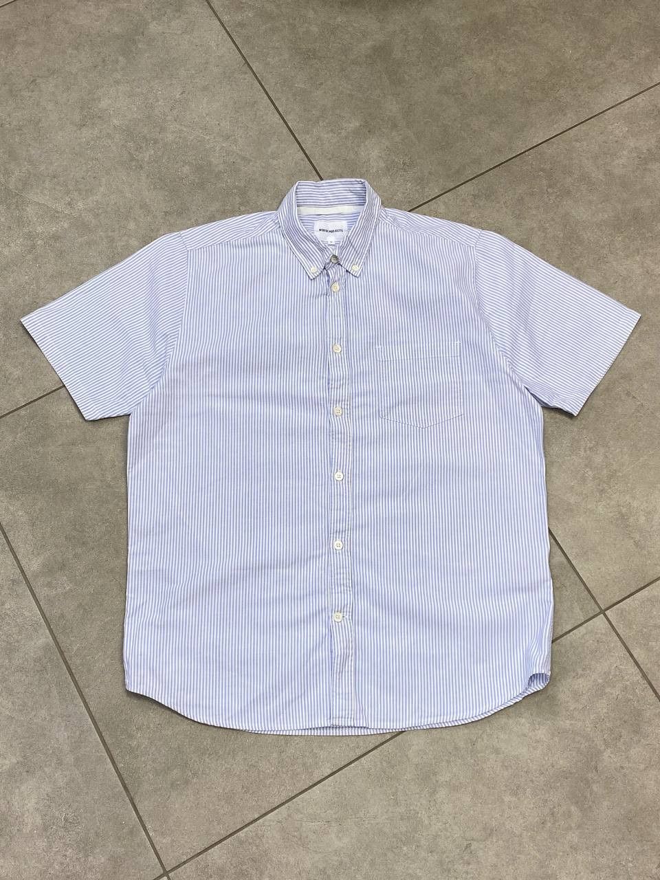 Norse Projects Norse Projects Theo Oxford Short Sleeve Striped Button Shirt Size US M / EU 48-50 / 2 - 1 Thumbnail