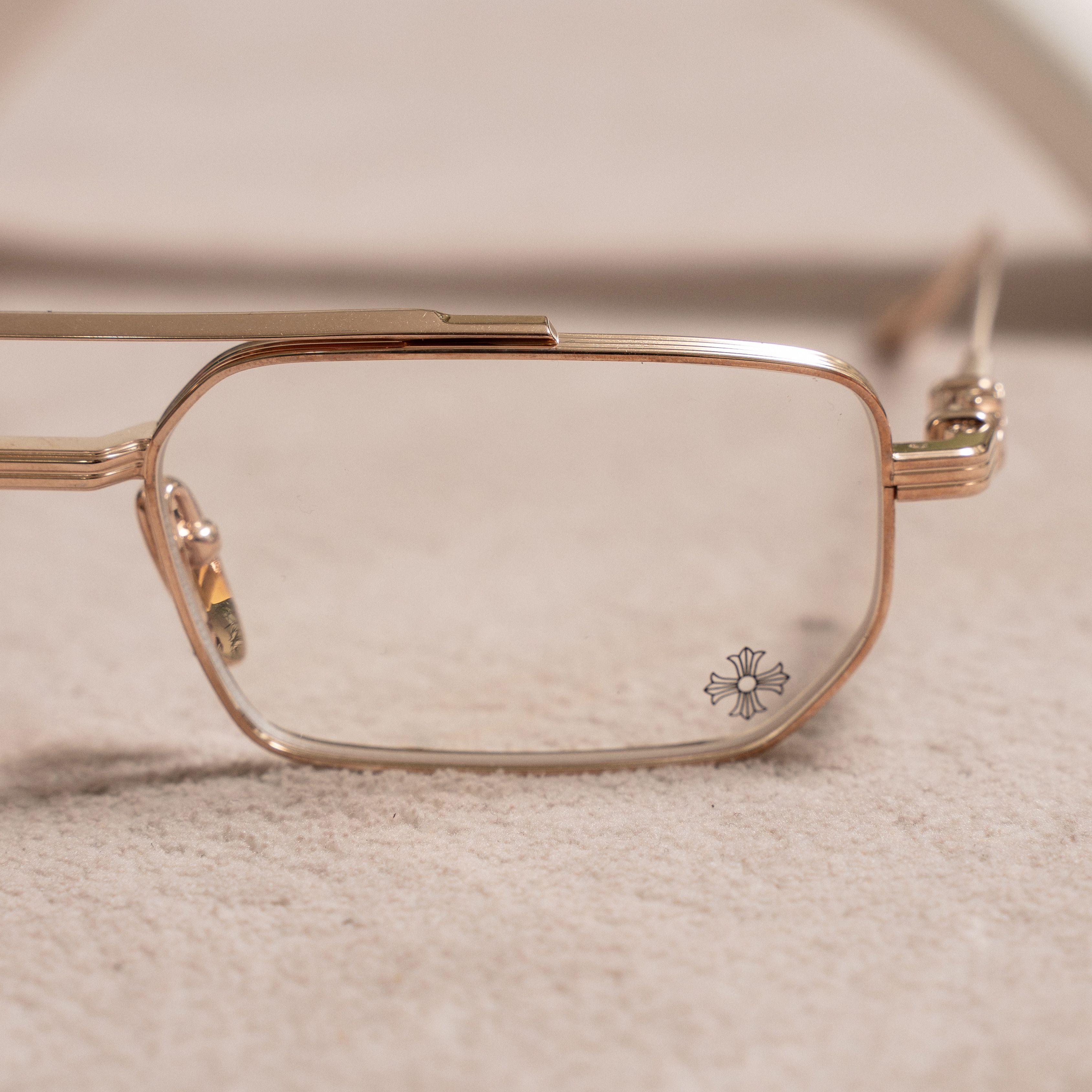 Chrome Hearts Chrome Hearts GUSHER Gold Plated Glasses Size ONE SIZE - 4 Thumbnail