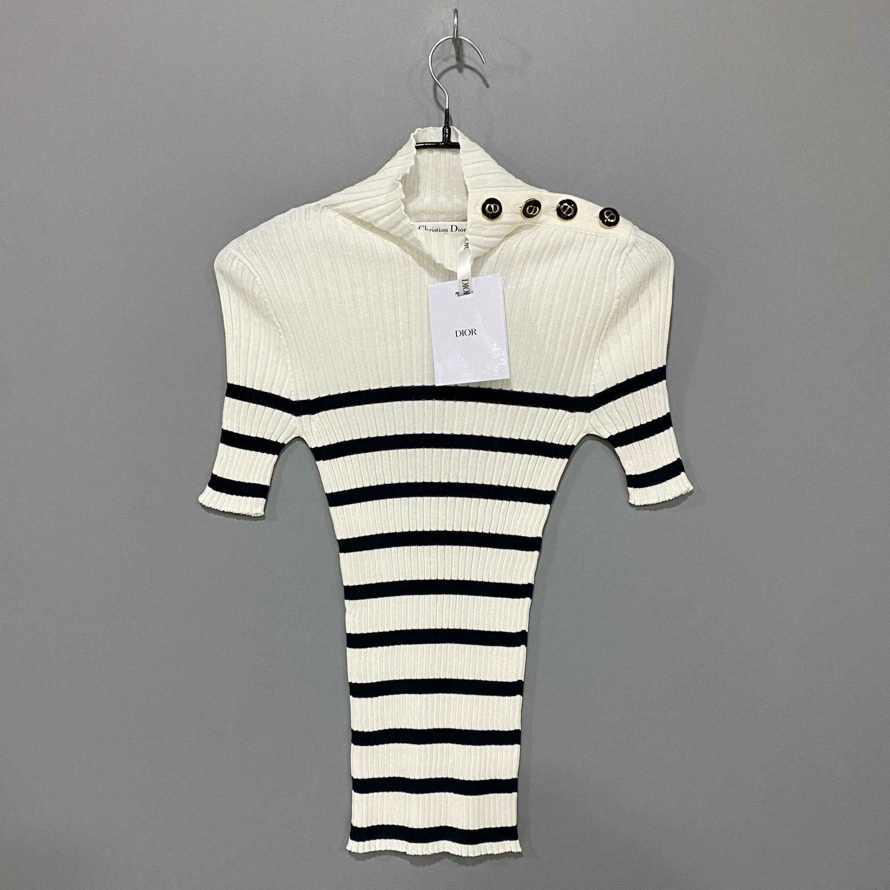 Dior Dior Knit Striped Gold Sweater it_34 Women Size XXS / US 00 / IT 34 - 1 Thumbnail