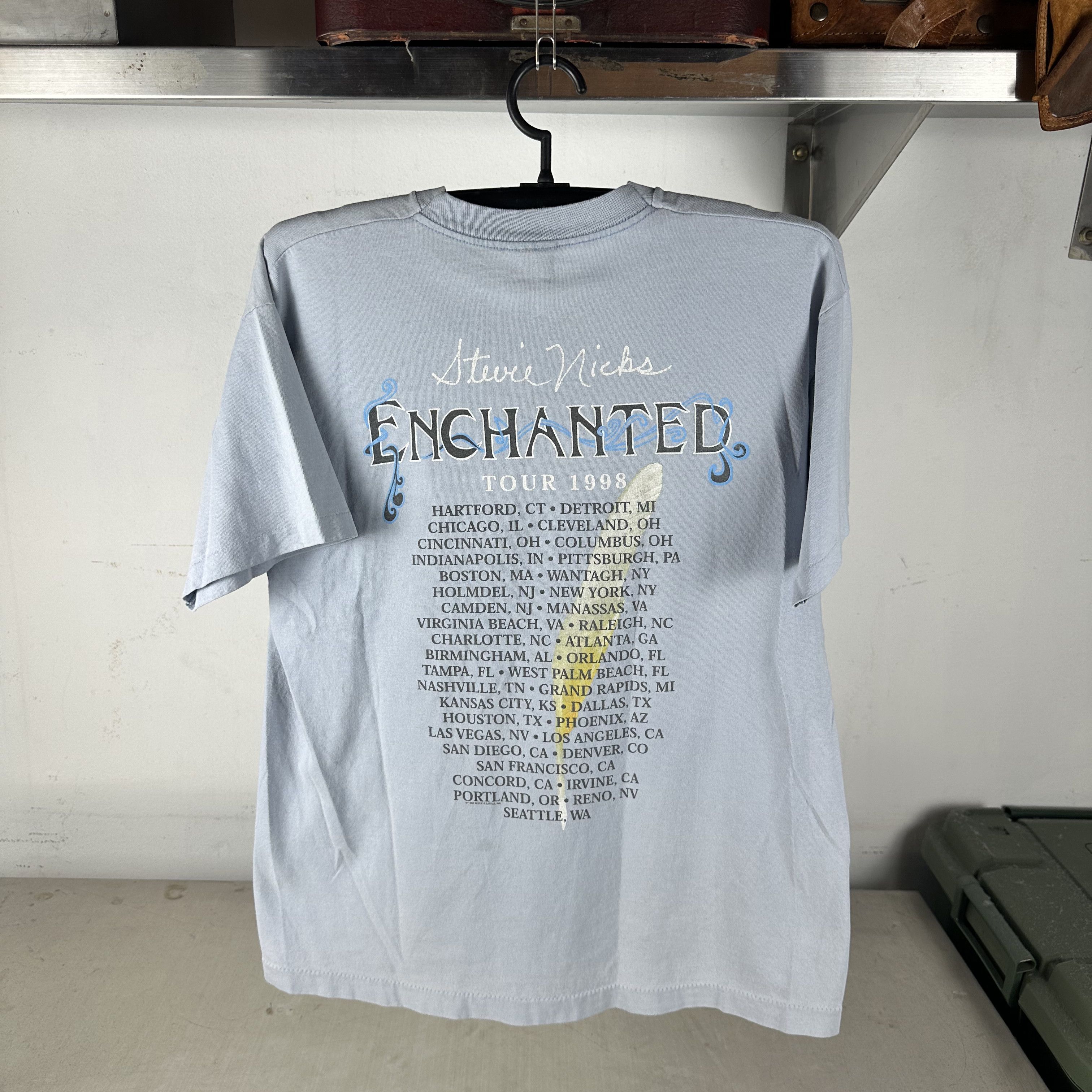 Vintage 1998 Stevie Nicks Enchanted Tour Concert Fleetwood Mac Tee Size US L / EU 52-54 / 3 - 3 Thumbnail