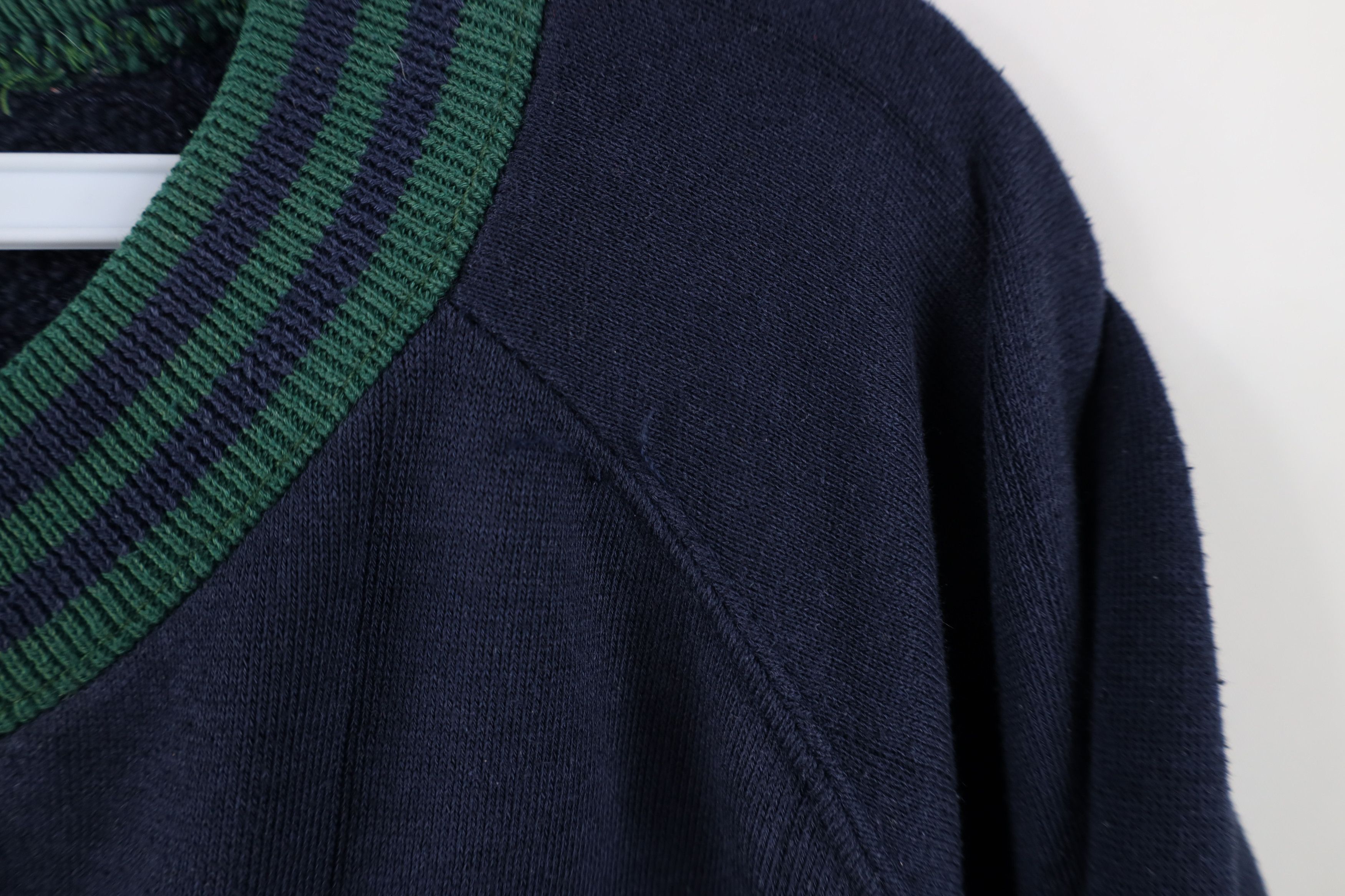 Vintage Vintage 90s Streetwear Thin Striped Crewneck Sweatshirt Blue Size US XL / EU 56 / 4 - 4 Thumbnail