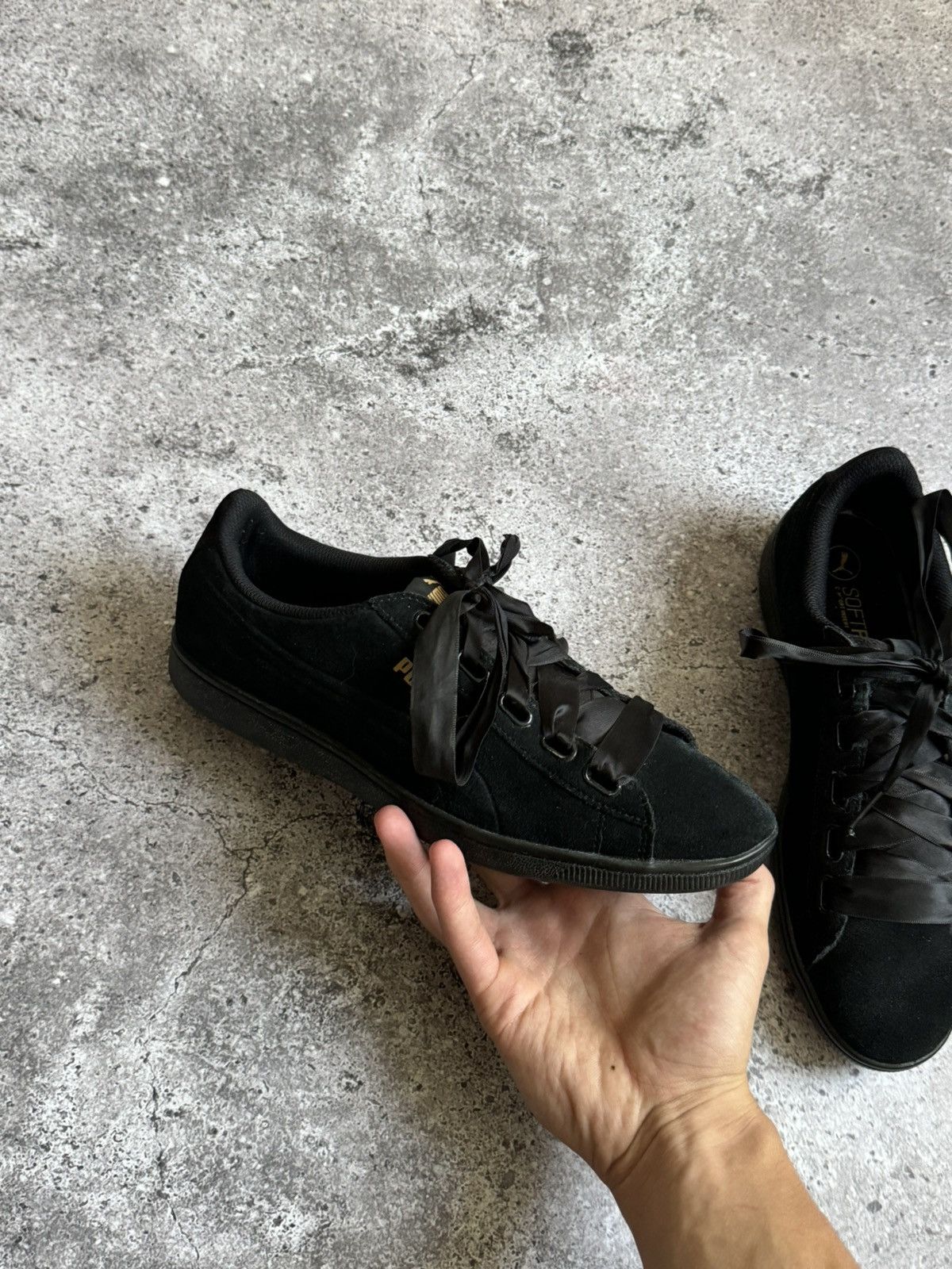 Puma × Vintage Vintage Puma Y2K black glamour sneakers shoes Size US 10.5 / IT 40.5 - 14 Thumbnail