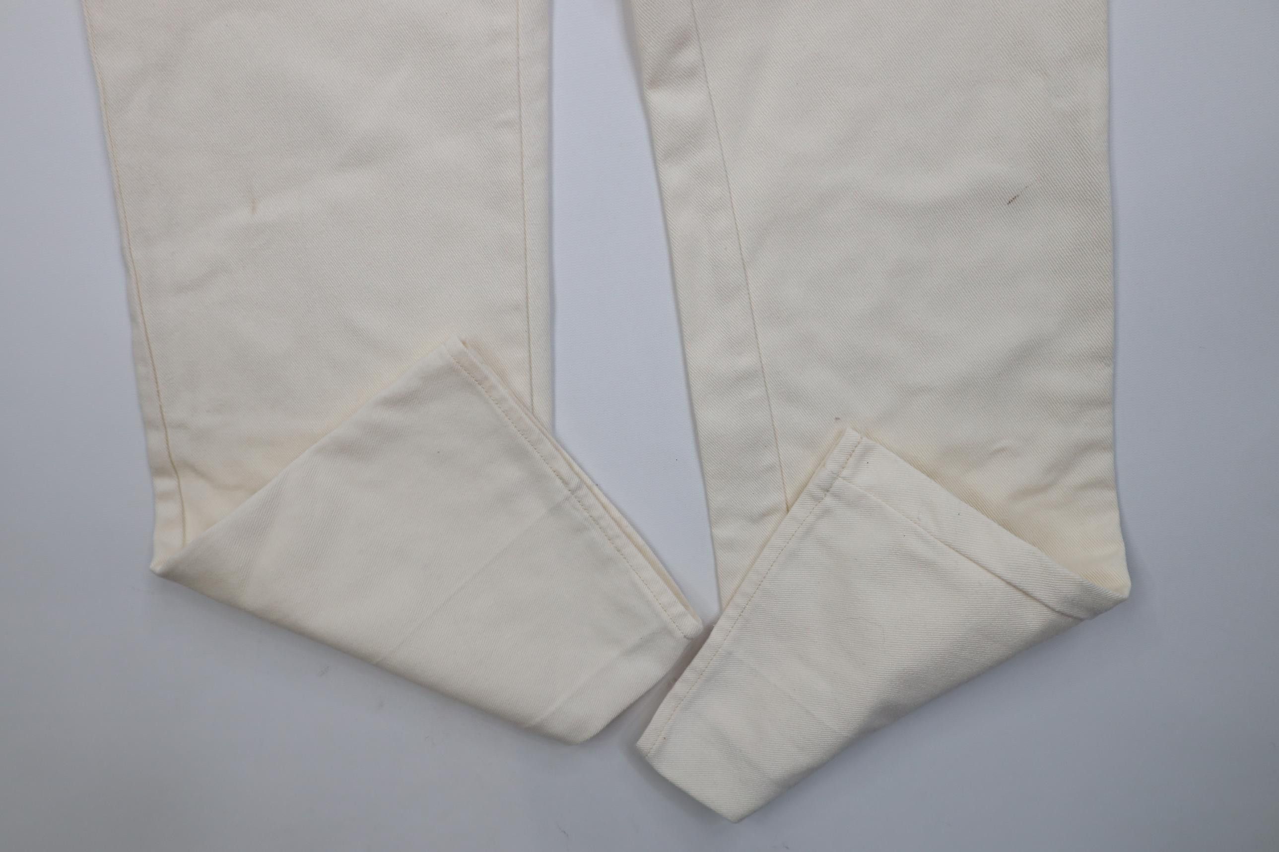 Lee Vintage 70s 80s Lee Flared Bootcut Jeans Cream Cotton USA Size US 30 / EU 46 - 5 Thumbnail