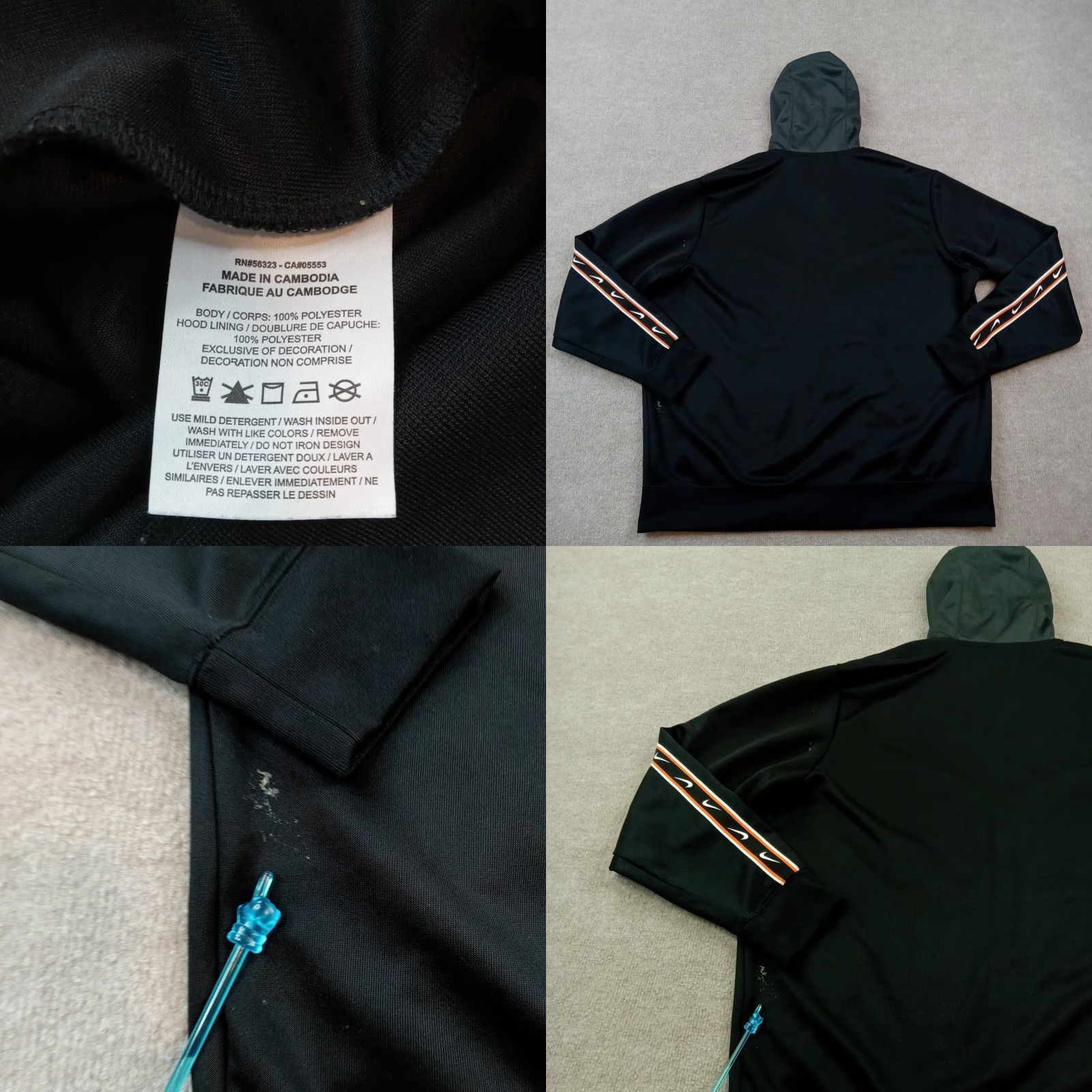 Nike Nike Sweatshirt Men XXL Black Full Zip Hooded Pockets Casual 2XL Long Sleeve Mock Neck Size US XXL / EU 58 / 5 - 10 Thumbnail