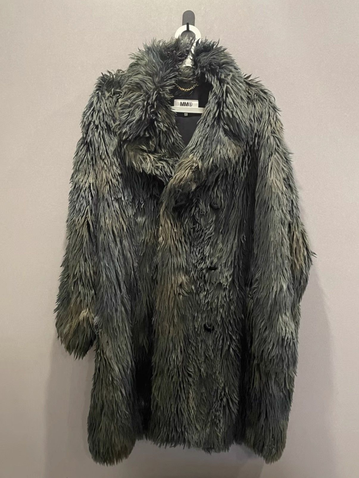 Maison Margiela MM6 Maison Margiela Green Faux Fur Jacket Size XS / US 0-2 / IT 36-38 - 2 Thumbnail