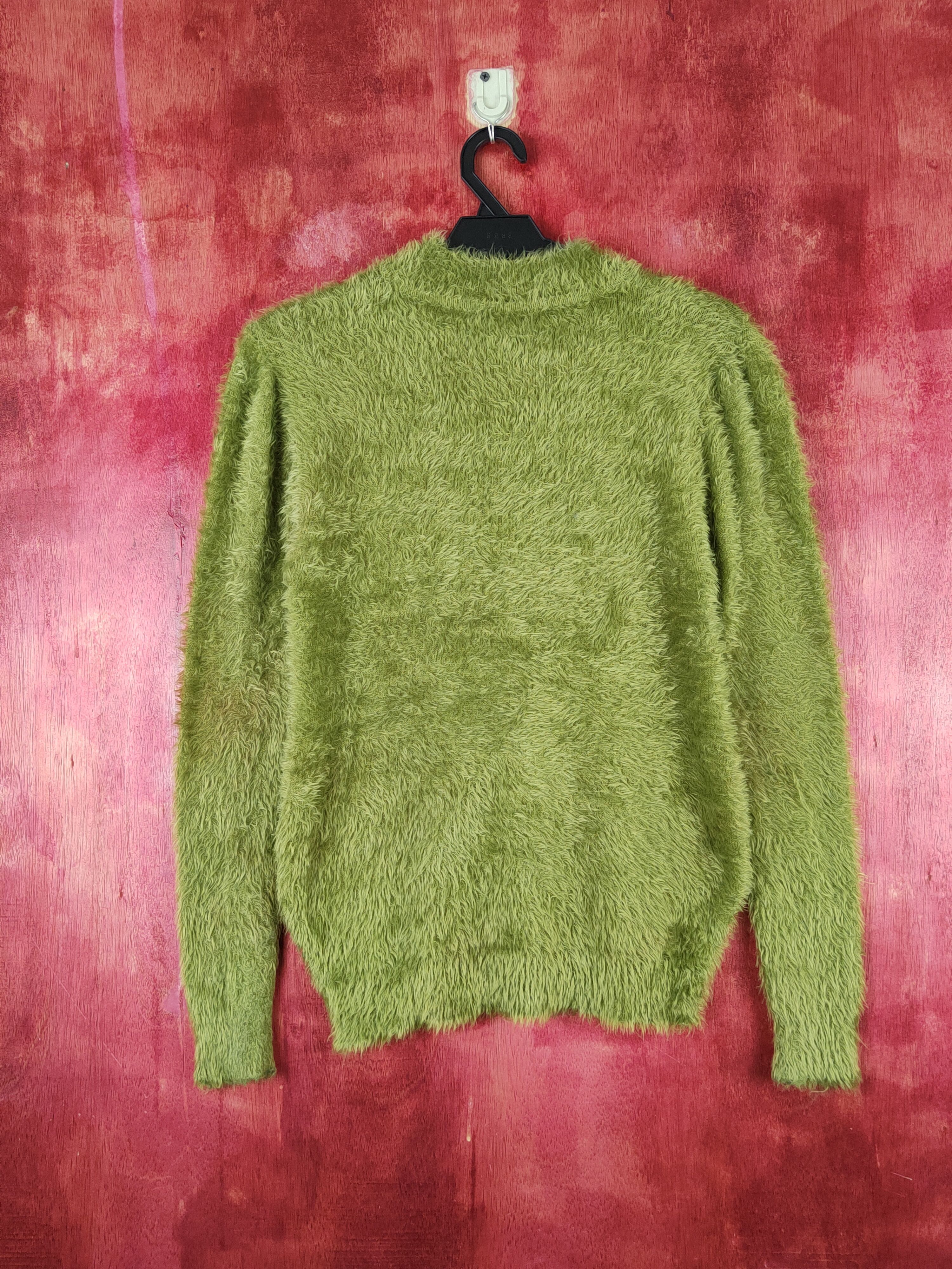 Homespun Knitwear Carina Green Shag Shaggy Fur Mohair Knitwear #S1688 Size S / US 4 / IT 40 - 7 Thumbnail