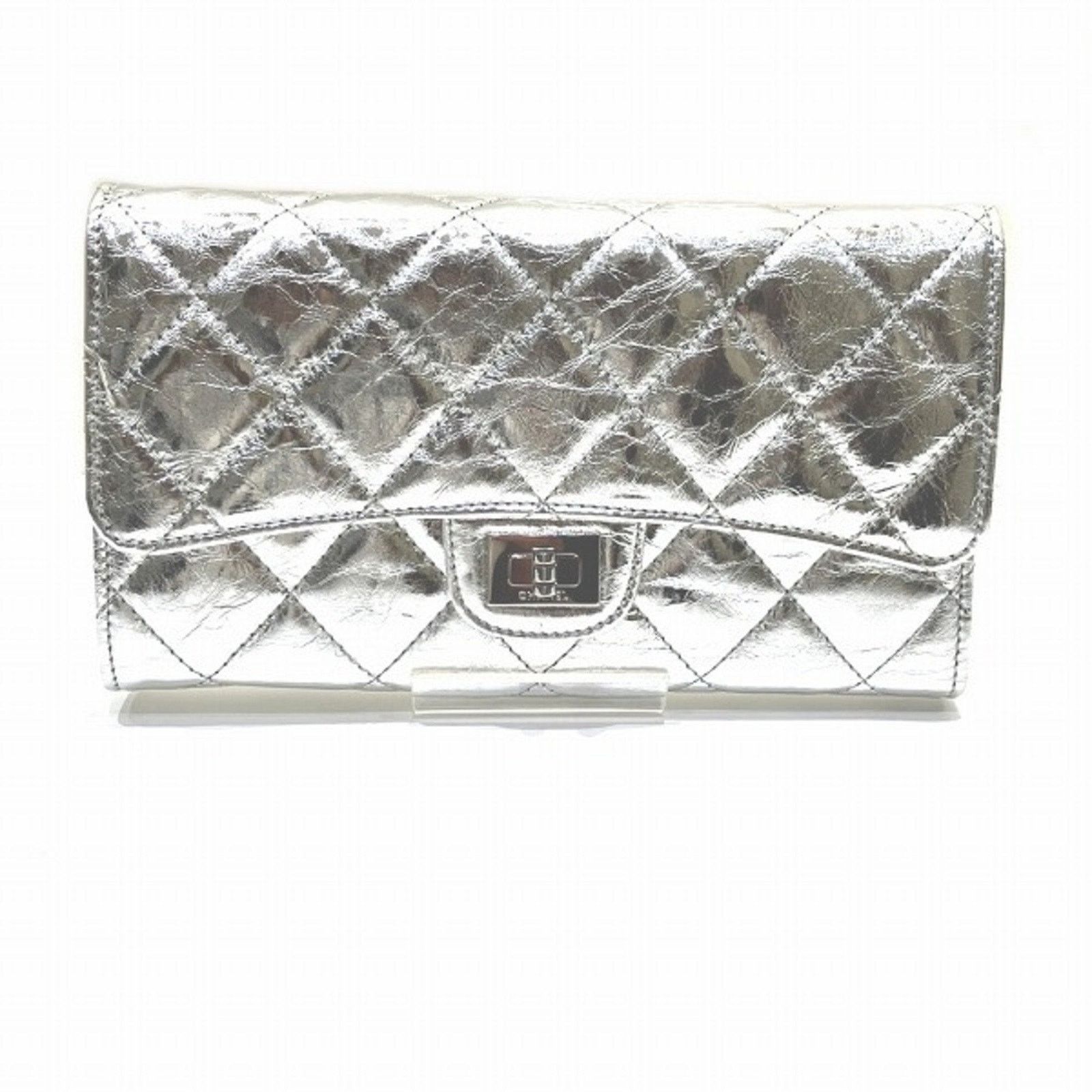 Chanel Silver Leather 255