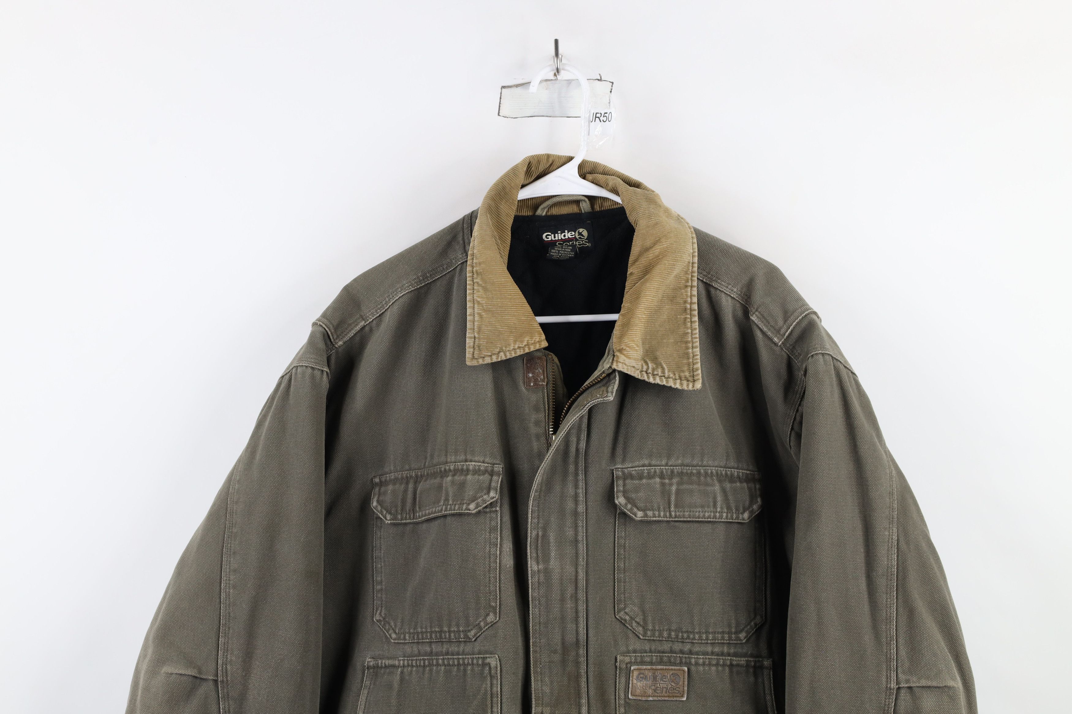 Vintage Vintage Y2K Streetwear Lined Corduroy Collar Canvas Jacket Size US XXL / EU 58 / 5 - 2 Thumbnail
