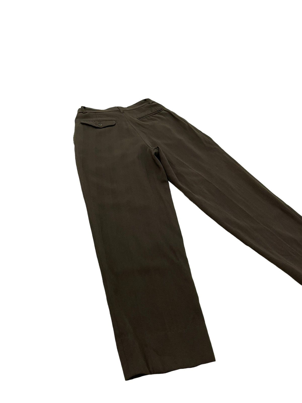 Japanese Brand Wide Baggy Tapered 90s Scoll Wool Trouser 6🟦2 Size US 28 / EU 44 - 2 Thumbnail