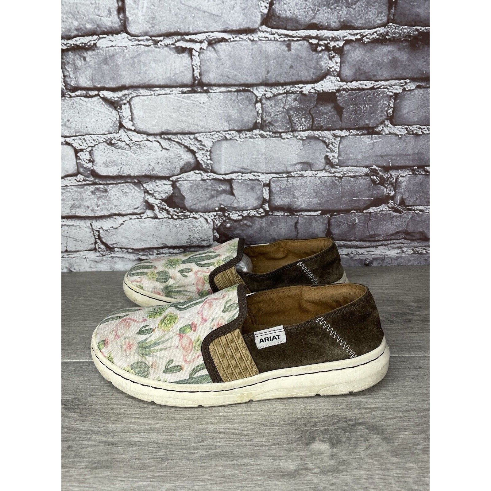 Ariat Ariat Ryden Cactus Flamingo Print Slip On Casual Shoes Wome Size US 8.5 / IT 38.5 - 12 Thumbnail