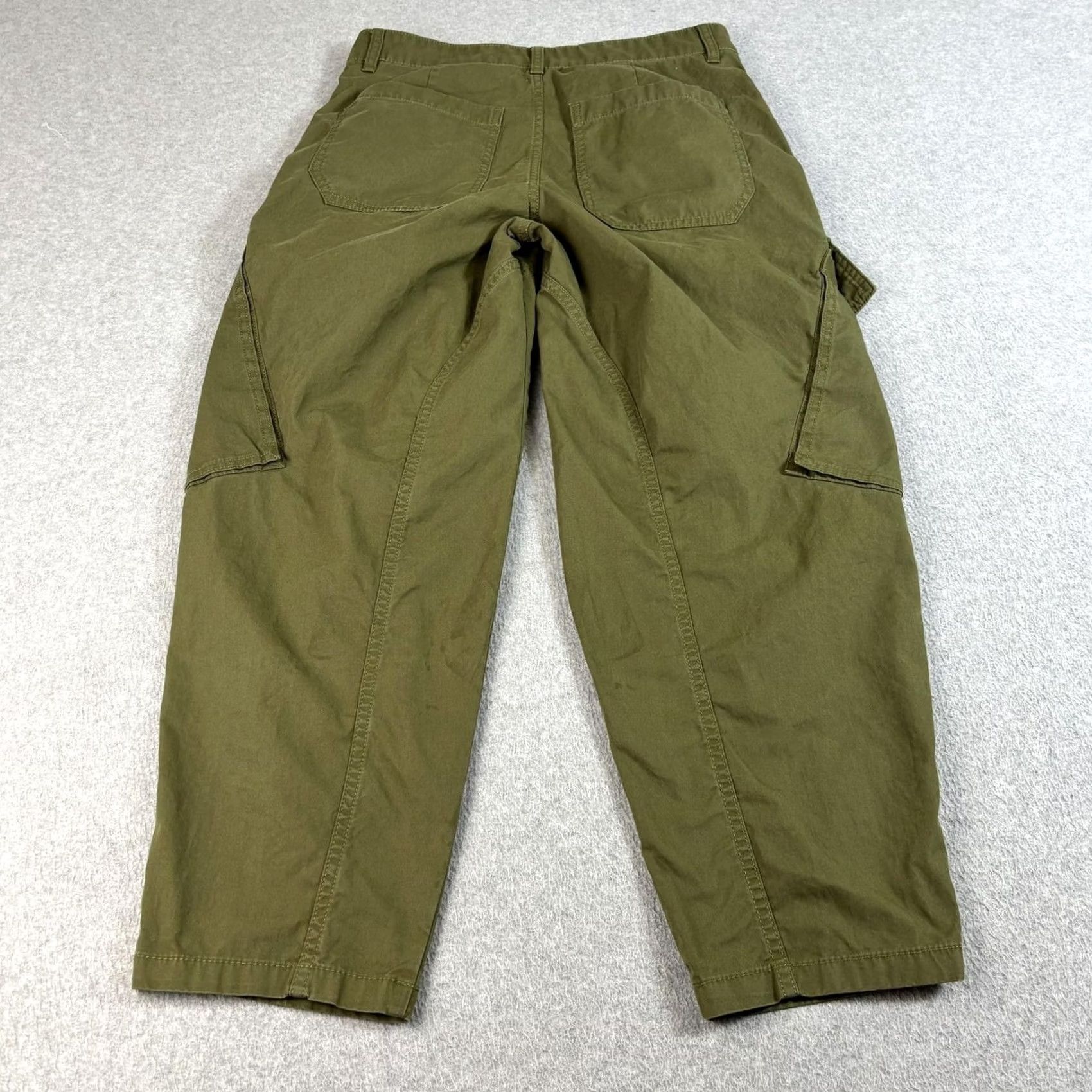 Madewell Madewell Pants Women 2 Green Seamed Utility Barrel Leg Cargo Crop Heritage Y2K Size 26" / US 2 / IT 38 - 2 Thumbnail