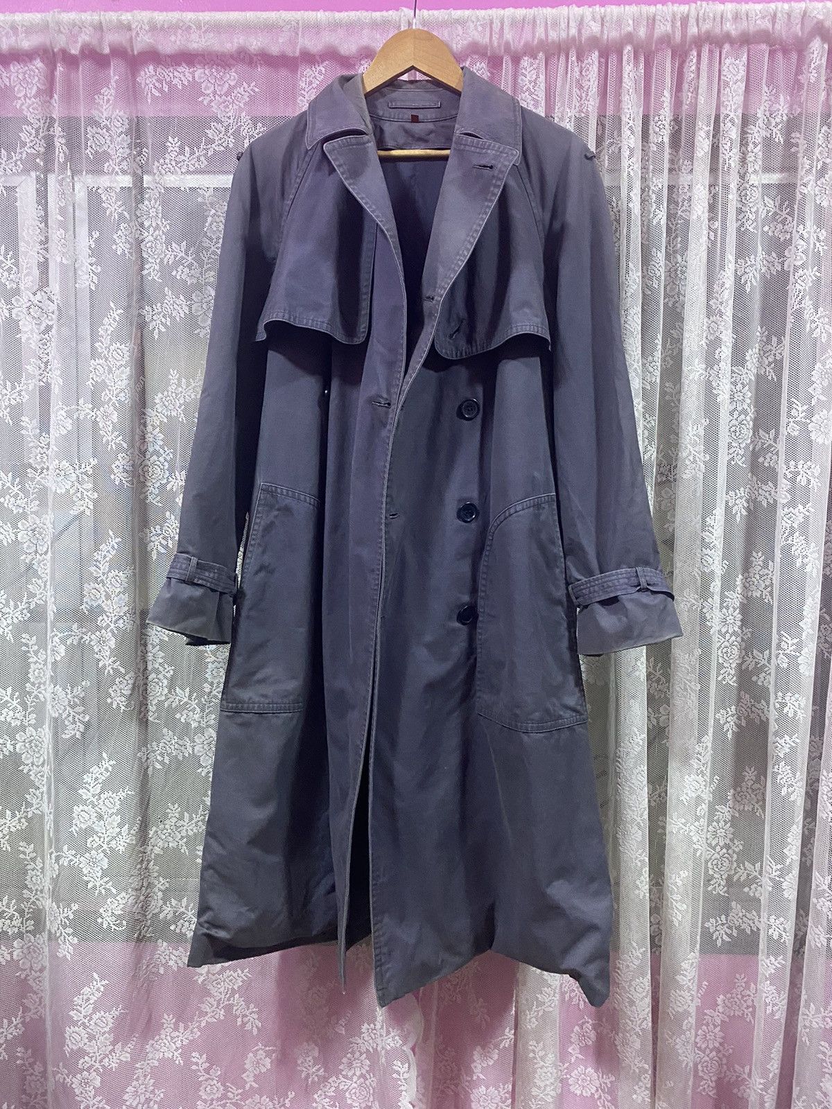 Hedi Slimane Yves Saint Laurent Double Breasted Trench Coat Size US L / EU 52-54 / 3 - 3 Thumbnail