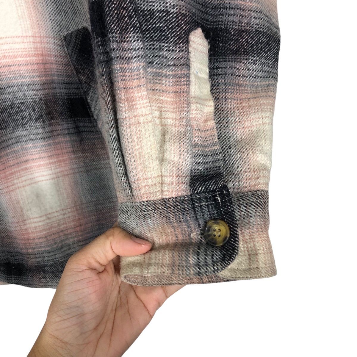 Japanese Brand 📌Vintage Chore Work Flannel Jacket Button Bayleaf Size US M / EU 48-50 / 2 - 16 Thumbnail