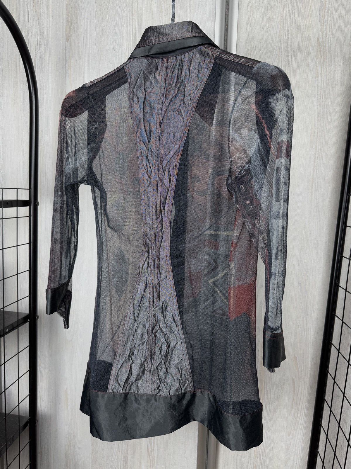 Other Legatte Jeans Italian Designer Full Mesh Long Sleeved Blouse Size L / US 10 / IT 46 - 7 Thumbnail