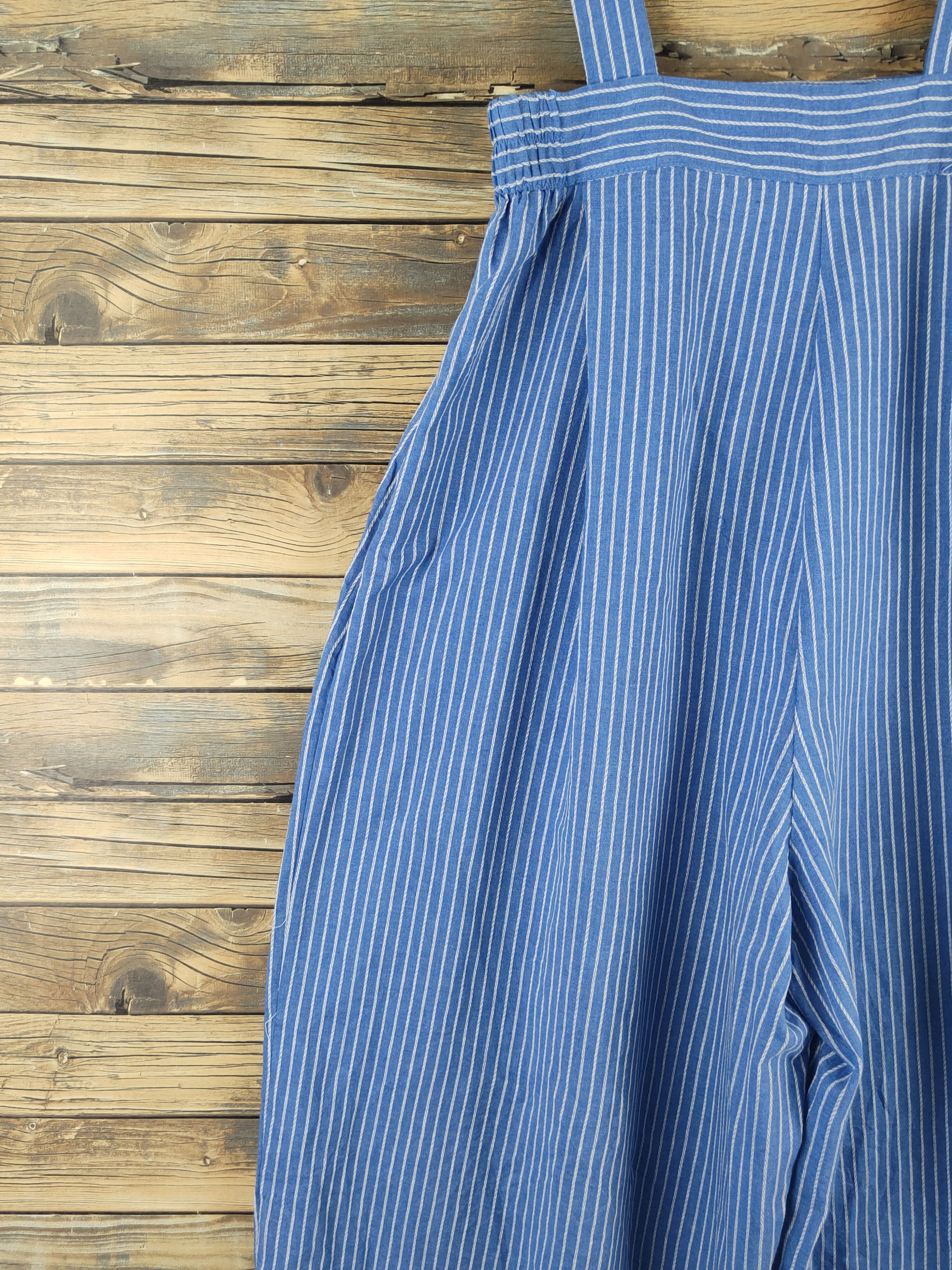 Japanese Brand × Vintage Avant Garde Fashion by F&T Blue Jumpsuits Size 42" / US 20 - 11 Thumbnail