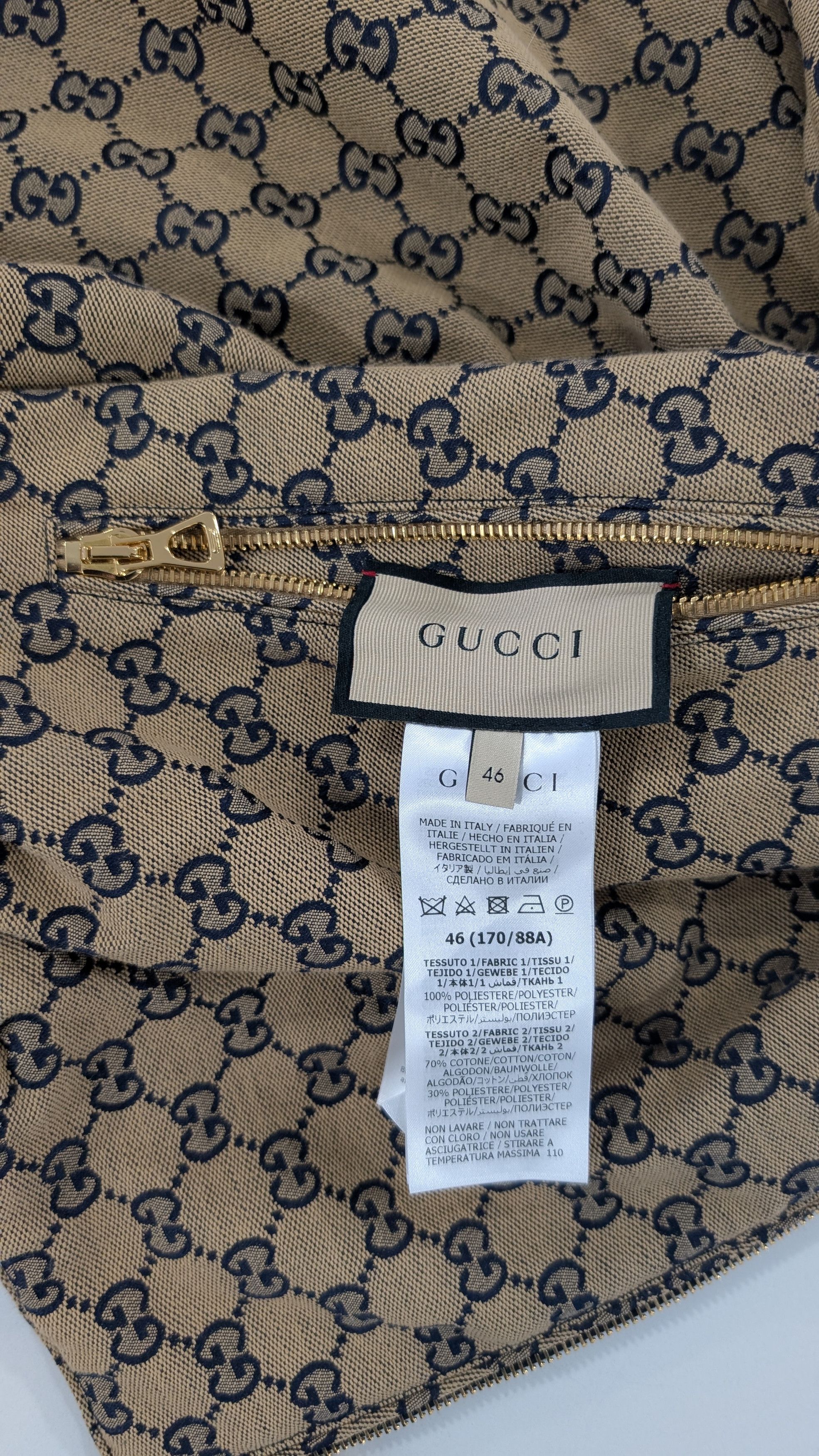 Gucci GUCCI Reversible GG Monogram Jacket Blue Beige Size US S / EU 44-46 / 1 - 14 Thumbnail