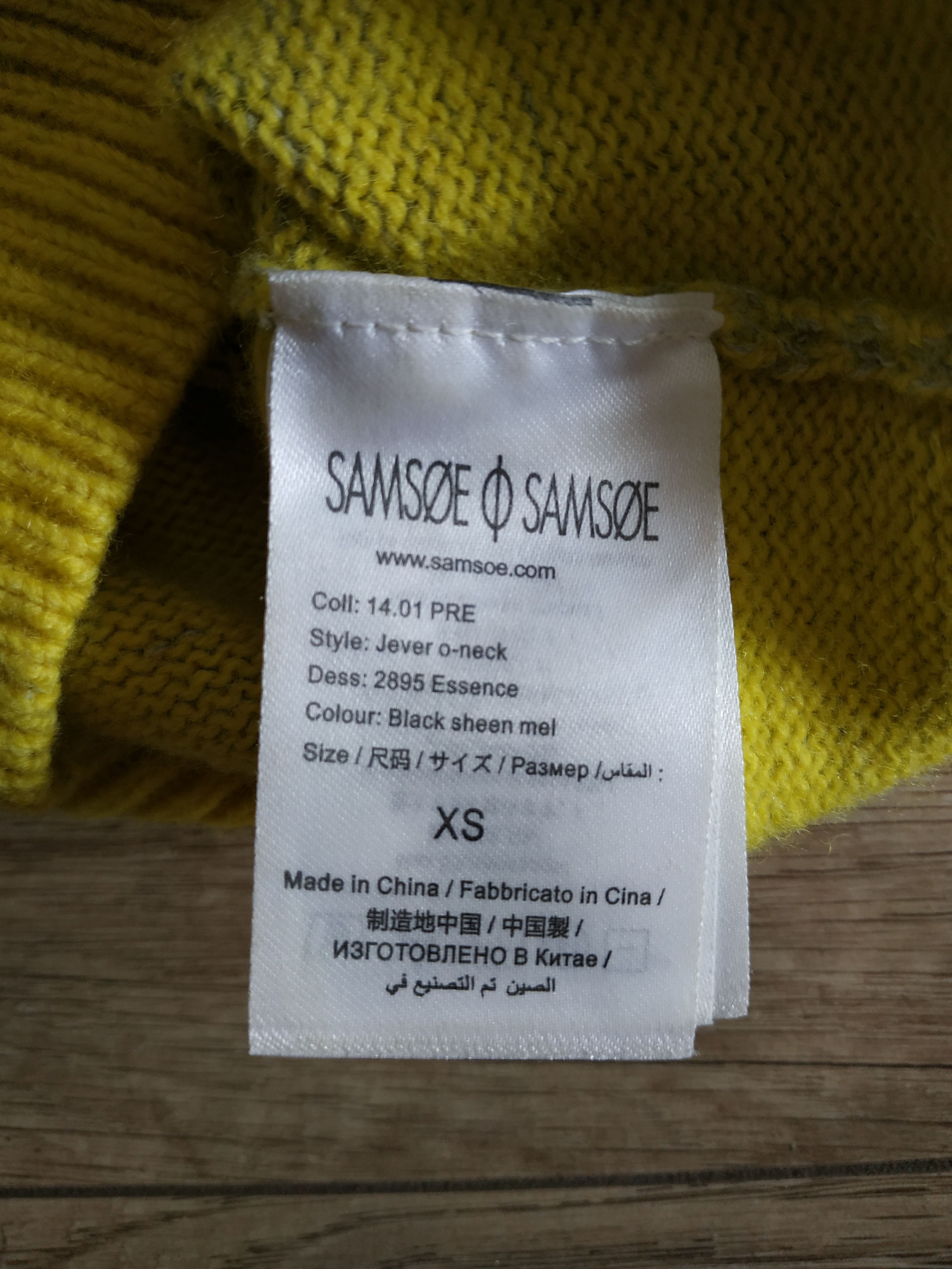 Samsoe Samsoe Samsoe & Samsoe Women's Yellow Wool Sweater/Pullover, s. XS Size XS / US 0-2 / IT 36-38 - 8 Thumbnail