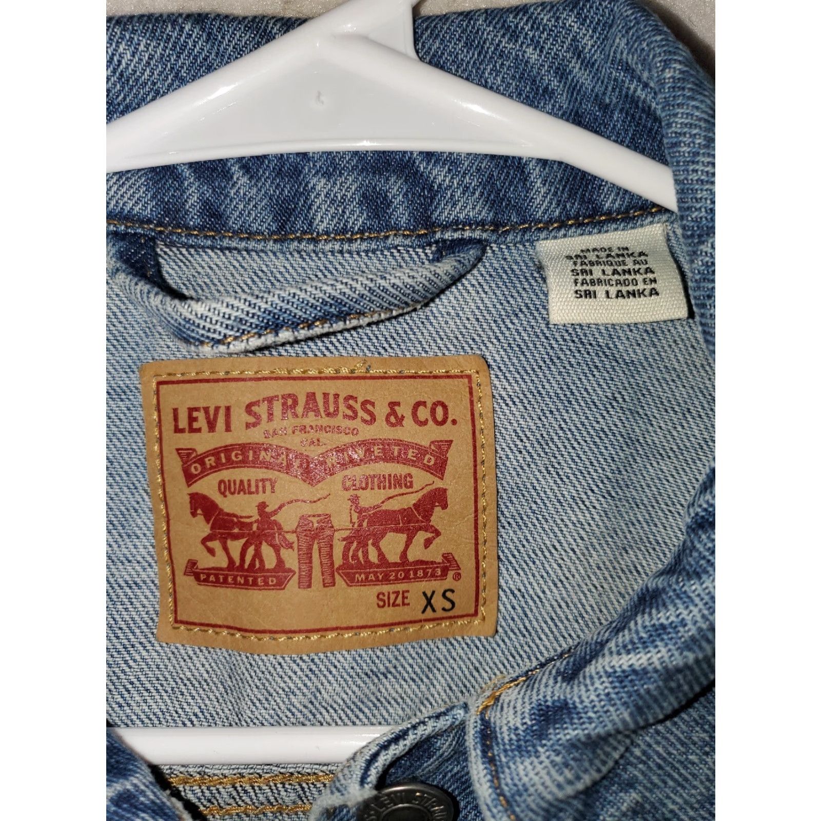 Vintage VINTAGE Levi Strauss Signature Denim Jean Jacket Womens Size XS Medium Wash Jacket Size 26" / US 2 / IT 38 - 4 Thumbnail
