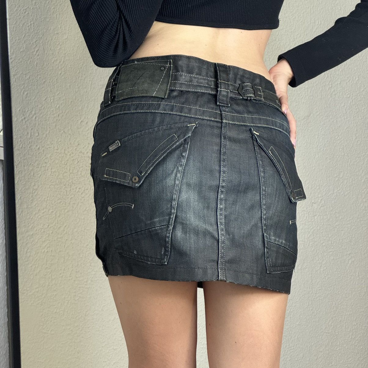 G-Star × Vintage Vintage G-Star Raw Y2K 90s Denim Jeans Utility Mini Skirt Size 27" / US 4 / IT 40 - 2 Thumbnail