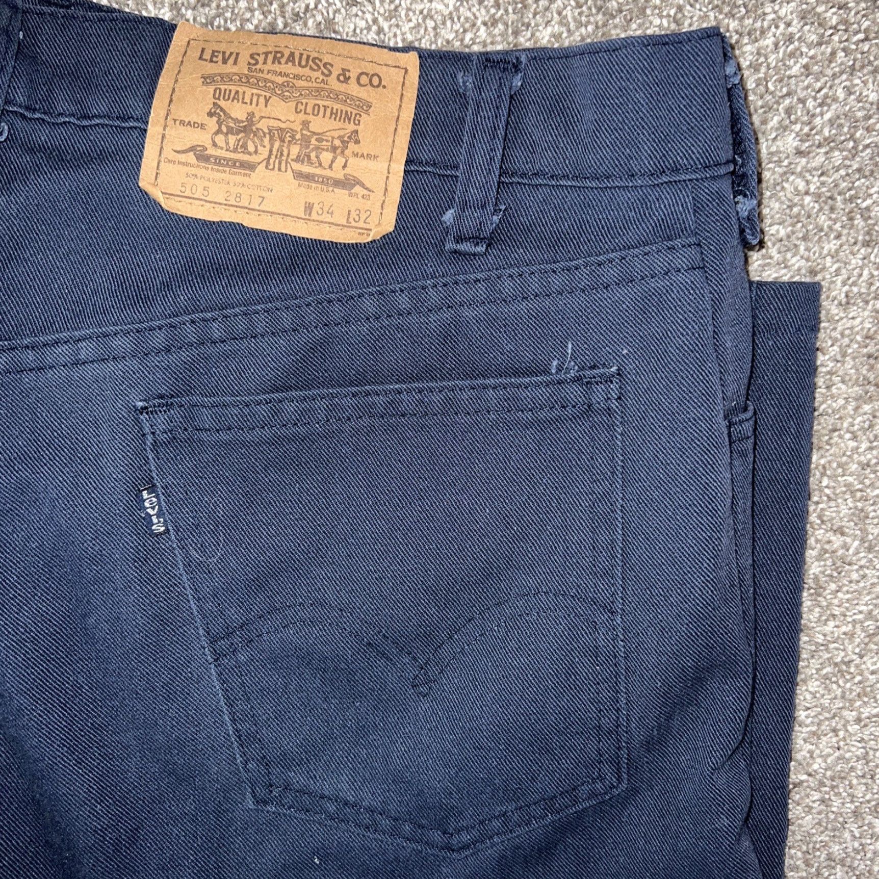 Levi's VINTAGE Levi's Jeans Men Straight Fit 34x32 Blue Casual Fashion Size US 34 / EU 50 - 3 Thumbnail