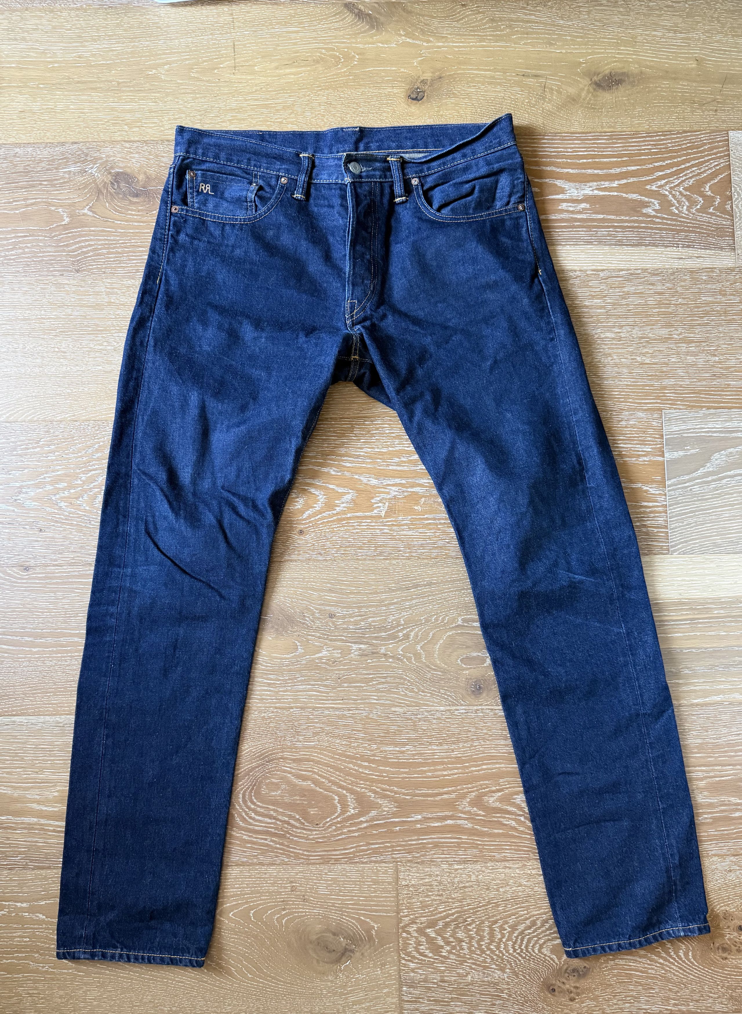 RRL Ralph Lauren Black Vintage 5-Pocket Fit Japan Woven Selvedge
