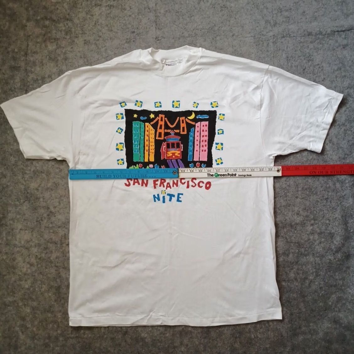 Hanes VINTAGE Hanes Beefy-T T-Shirt Mens XL White USA 1992 San Francisco Nite Graphic Print Shirt Regular Fit XS? Size US XL / EU 56 / 4 - 4 Thumbnail