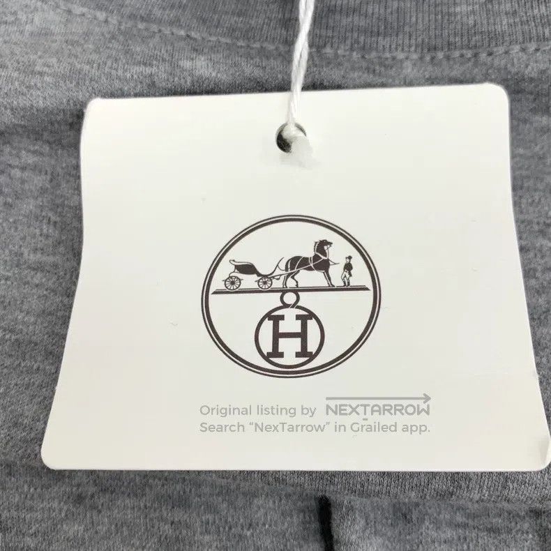 Other Hermes Grey leather embroidery cotton round-neck short-sle Size US M / EU 48-50 / 2 - 6 Thumbnail