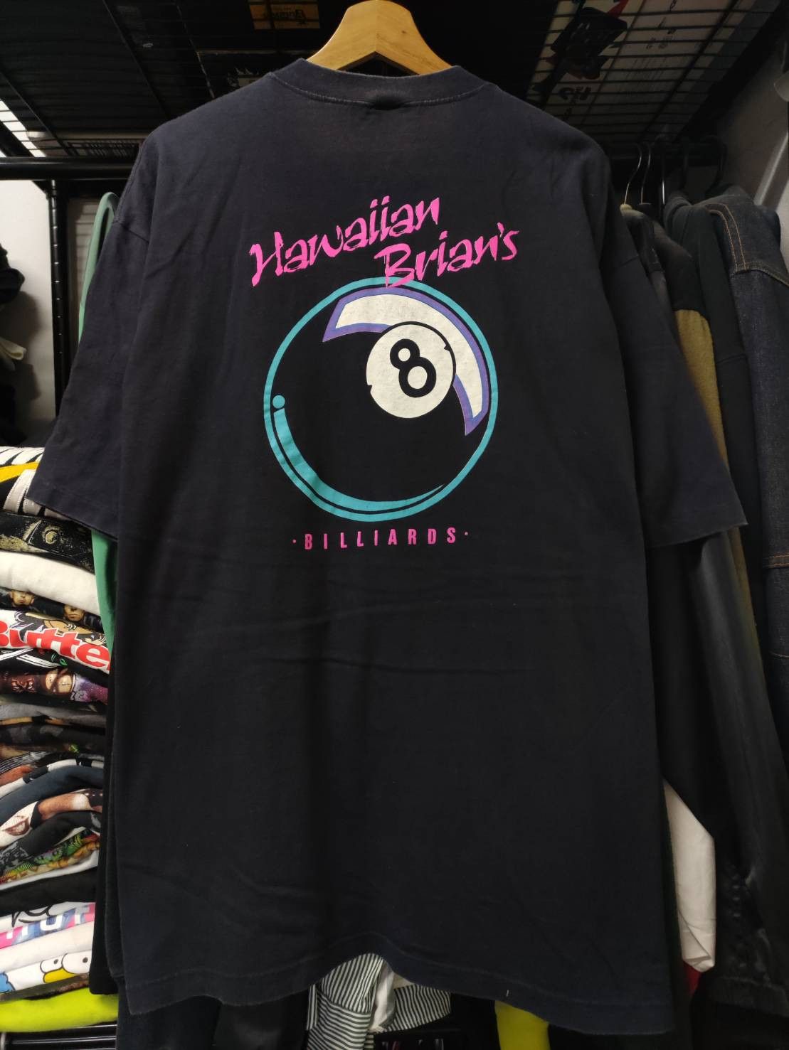 Vintage Vtg 90's Crazy Shirts " Eight Ball " Billiards Made in USA Size US XL / EU 56 / 4 - 9 Thumbnail