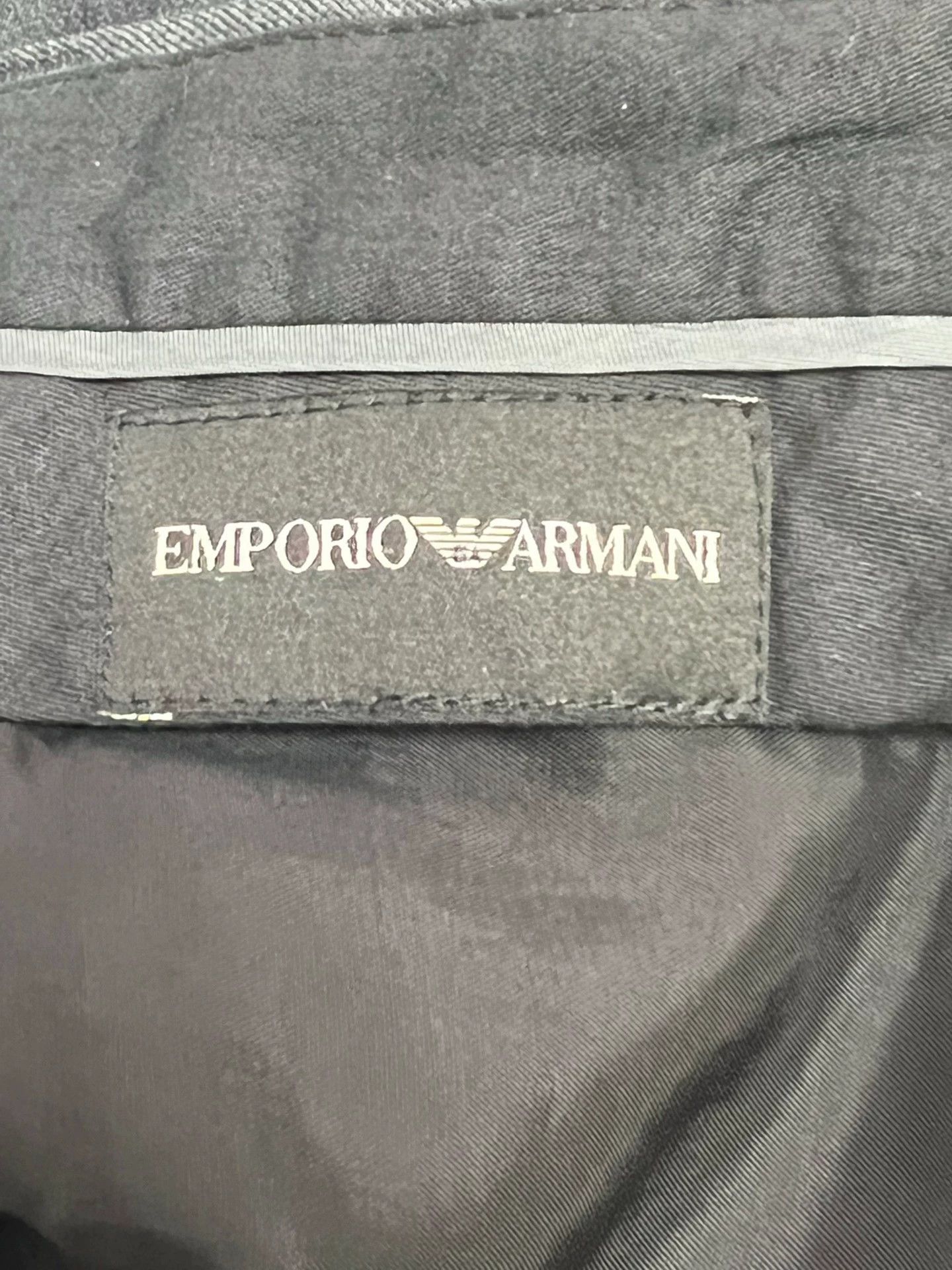 Emporio Armani Emporio Gray Wool Suit Men's 54 Double Vent Peak Lapel Size 54R - 7 Thumbnail
