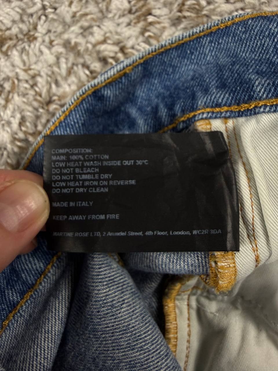 Martine Rose Martine Rose Printed Names Straight Leg Denim Jeans Size US 29 - 9 Thumbnail