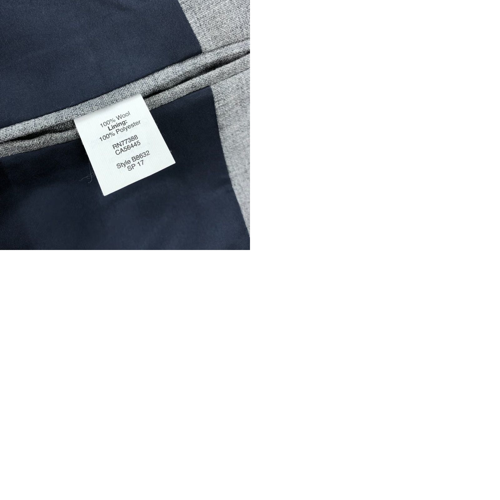 J.Crew J. Crew Blazer 42L Wool Men Notch Lapel Double Vent Check Gray Sport Coat Regular Size 42 Mens Size 42R - 9 Thumbnail
