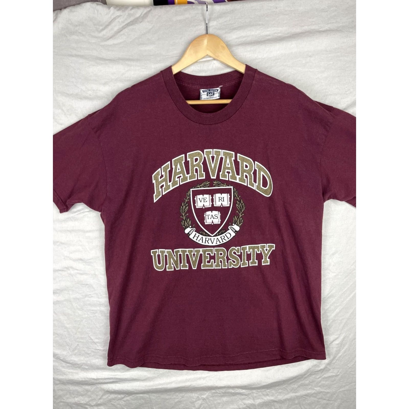 Lee VINTAGE Harvard University Shirt Mens XL Purple Lee Made In USA Tee Size US XL / EU 56 / 4 - 2 Thumbnail