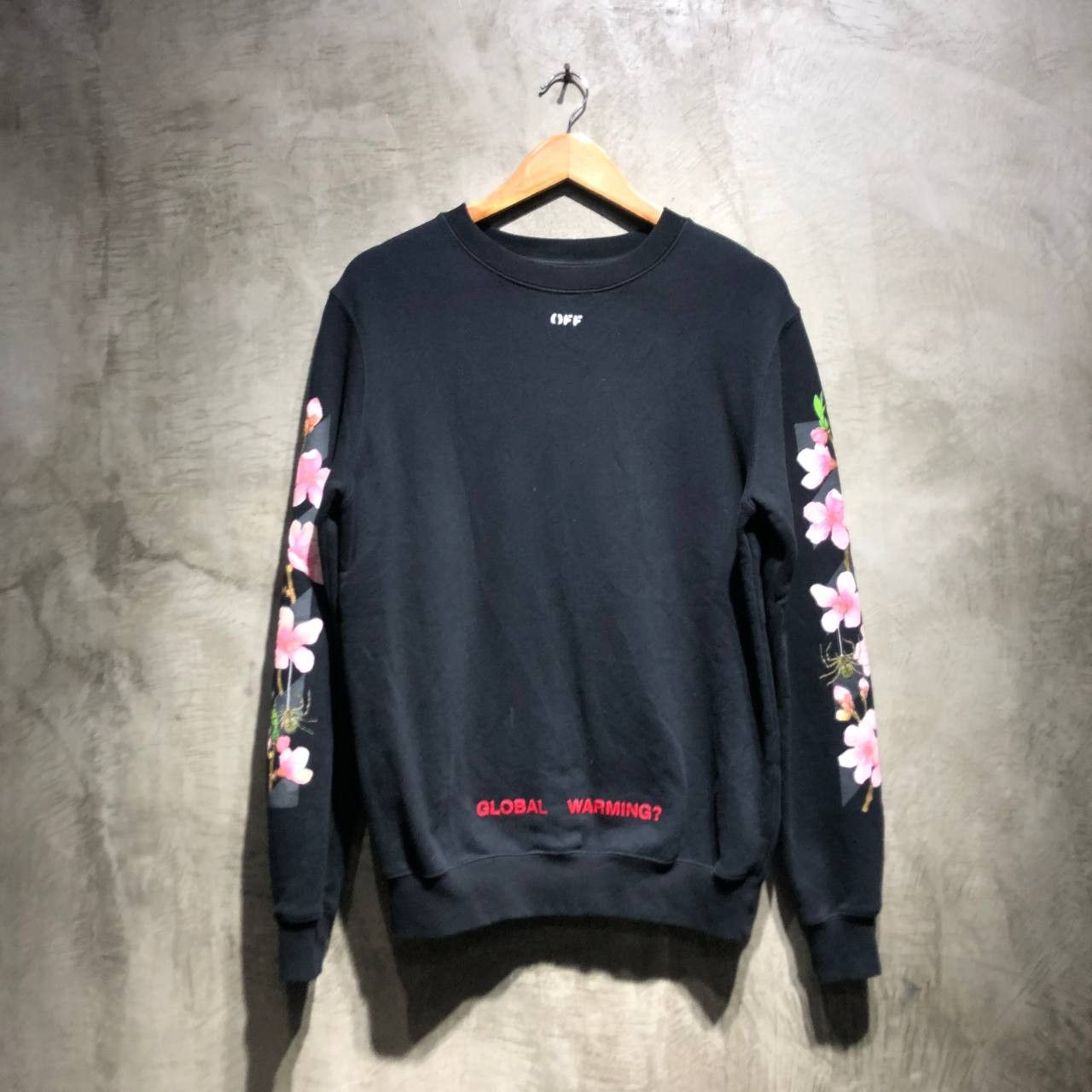 Off-White Off-White Cherry Blossom Sakura Arrows Crewneck L/S Size US M / EU 48-50 / 2 - 2 Thumbnail