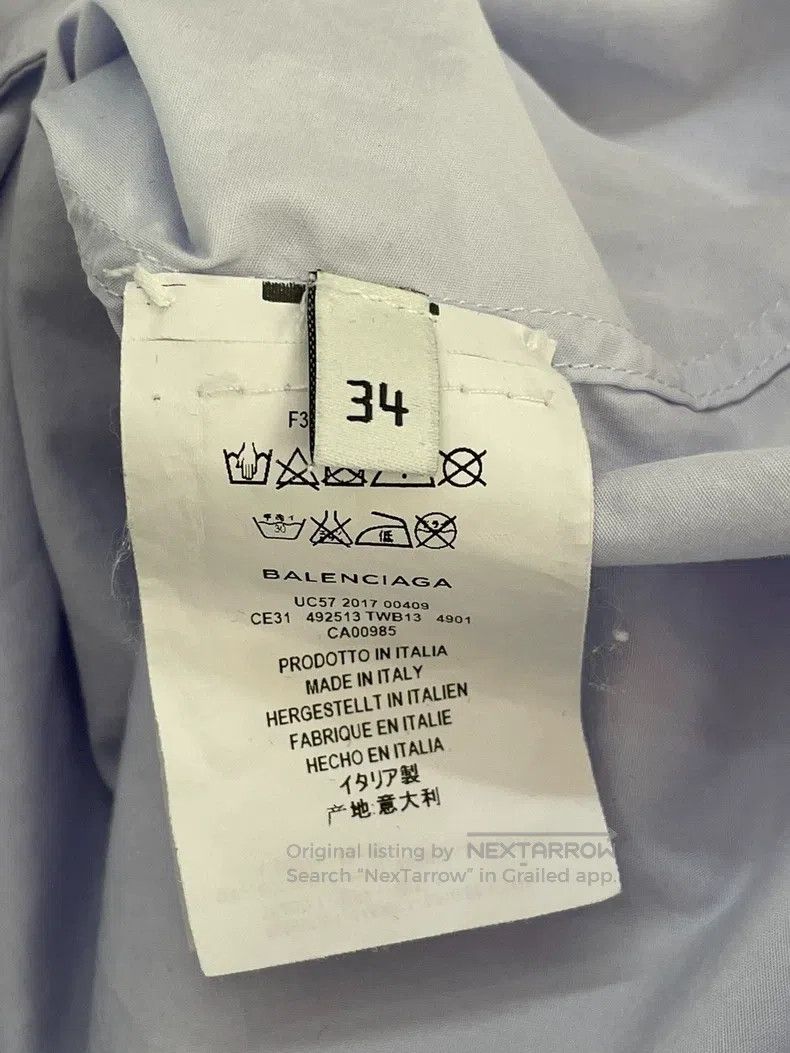 Balenciaga Balenciaga Blue letter shirt skirt Size XXS / US 00 / IT 34 - 4 Thumbnail