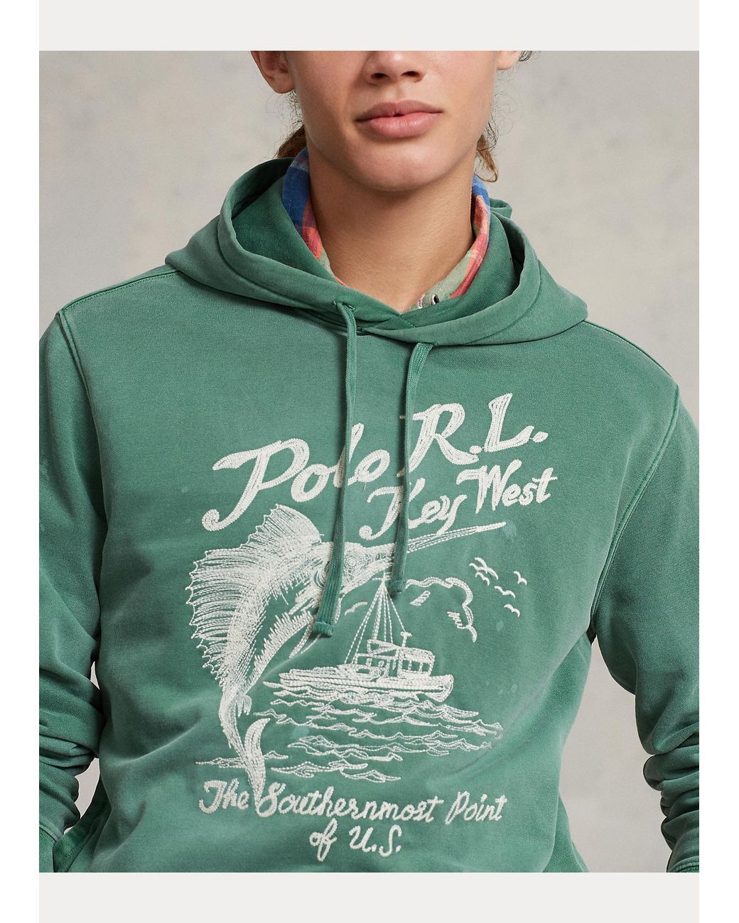 Polo Ralph Lauren Polo Ralph Lauren Embroidered Graphic Fleece Hoodie Size US XXL / EU 58 / 5 - 6 Thumbnail