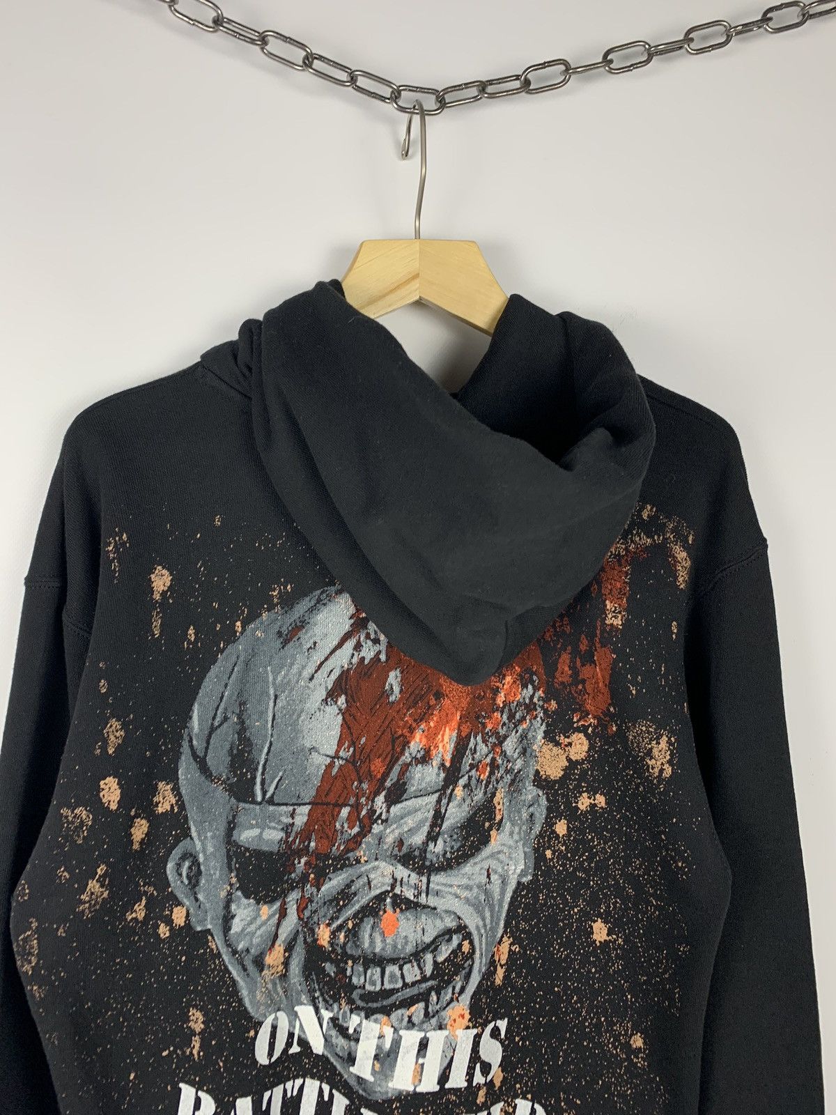 Band Tees Vintage Iron Maiden Rock Band Zip Up Hoodie Y2K Skulls Black Size US M / EU 48-50 / 2 - 11 Thumbnail