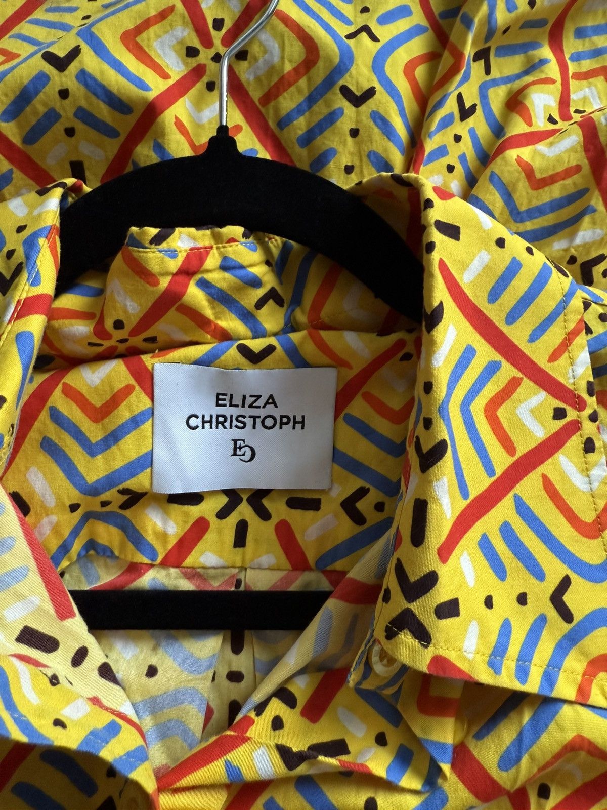 Other Eliza Christoph Geometric geo print Yellow shirt Dress M Size M / US 6-8 / IT 42-44 - 5 Thumbnail
